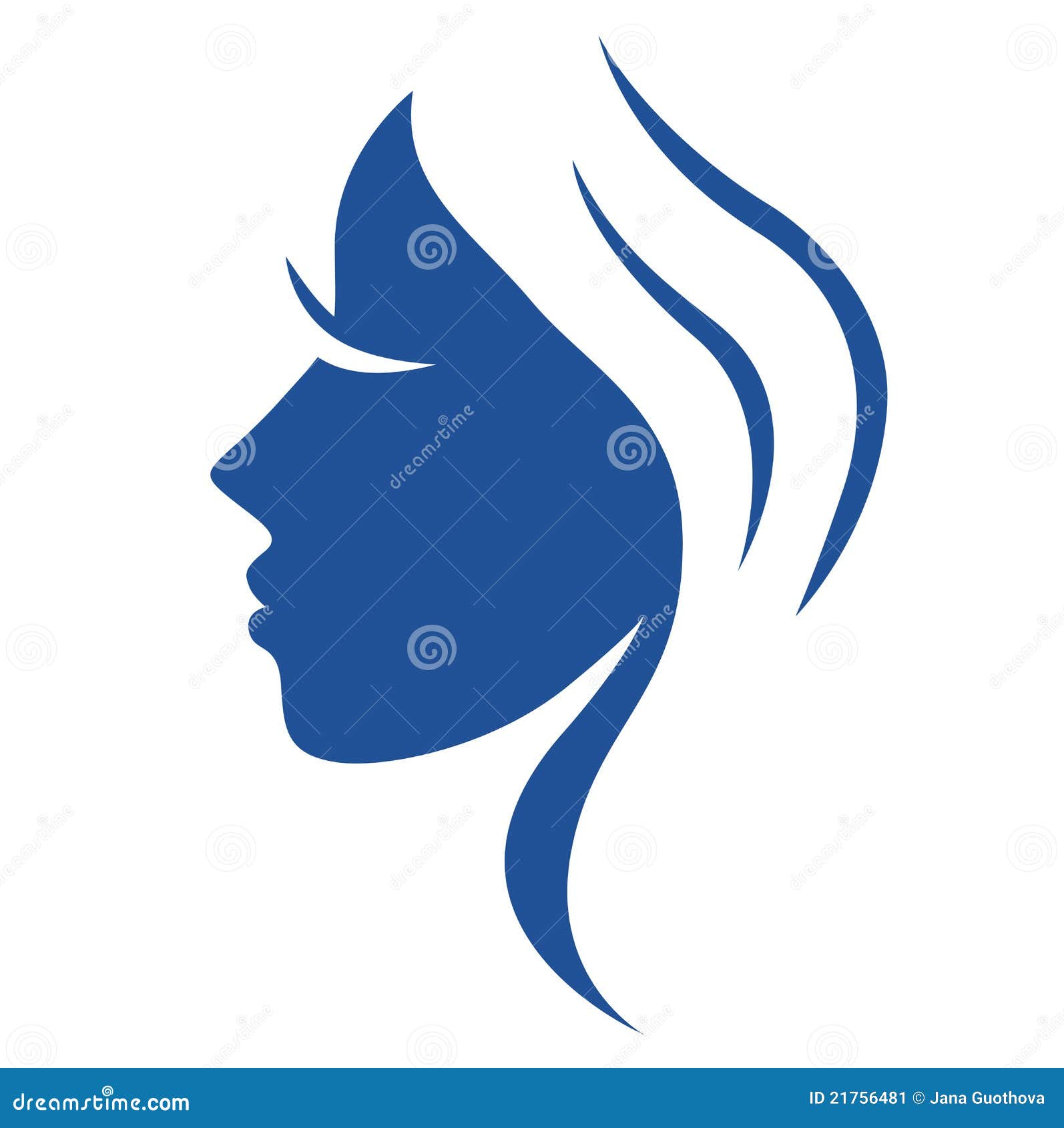 Simple Abstract Beauty Woman Face. Stock Vector - Illustration of