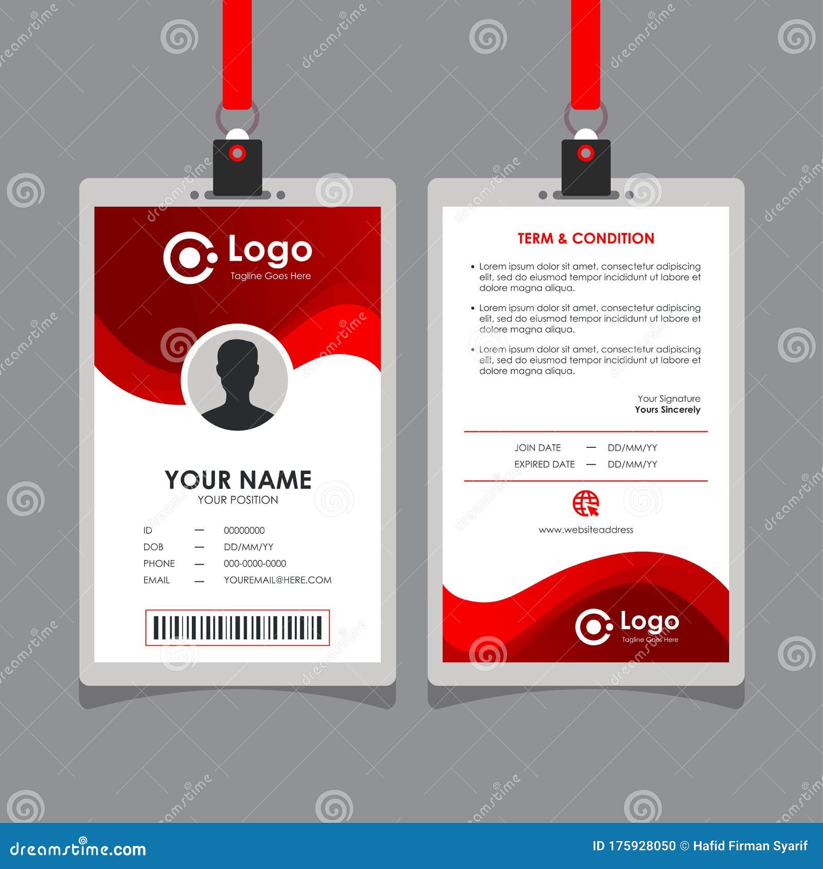 Id Card Red Vector Art Icons and Graphics for Free Download