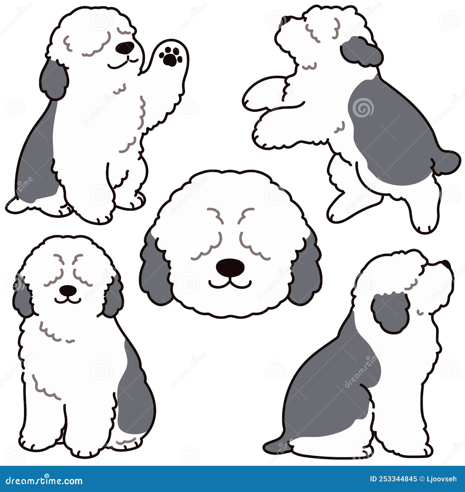 Old English Sheepdog Vector Illustration Royalty Free SVG, Cliparts,  Vectors, and Stock Illustration. Image 87466834.