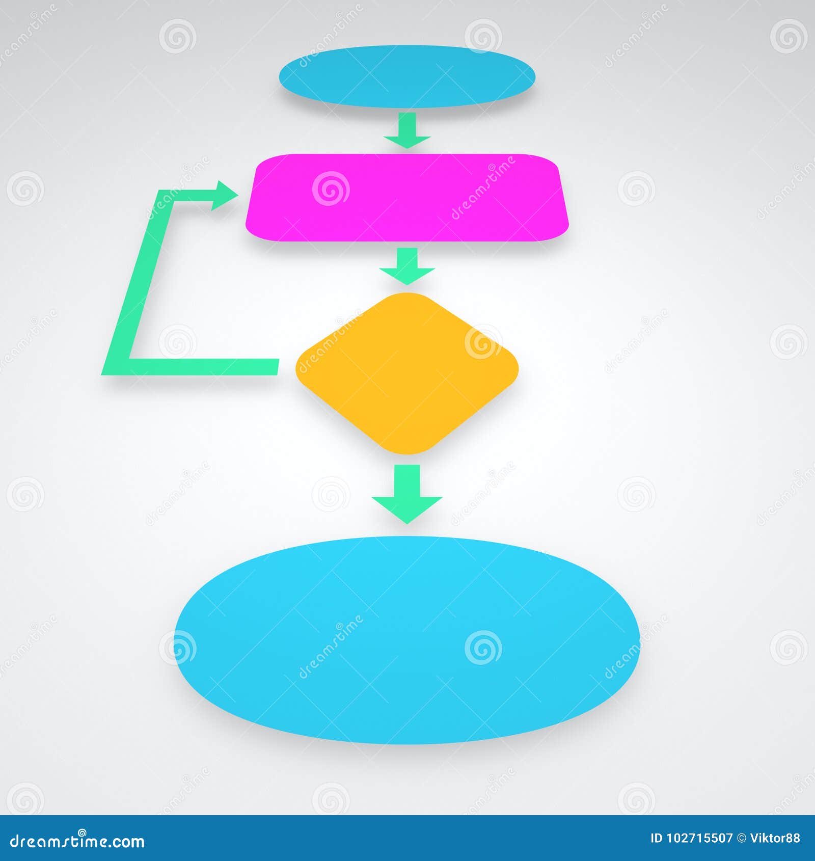 Simple algorithm with colored blocks stock illustration illustration of plan automation 