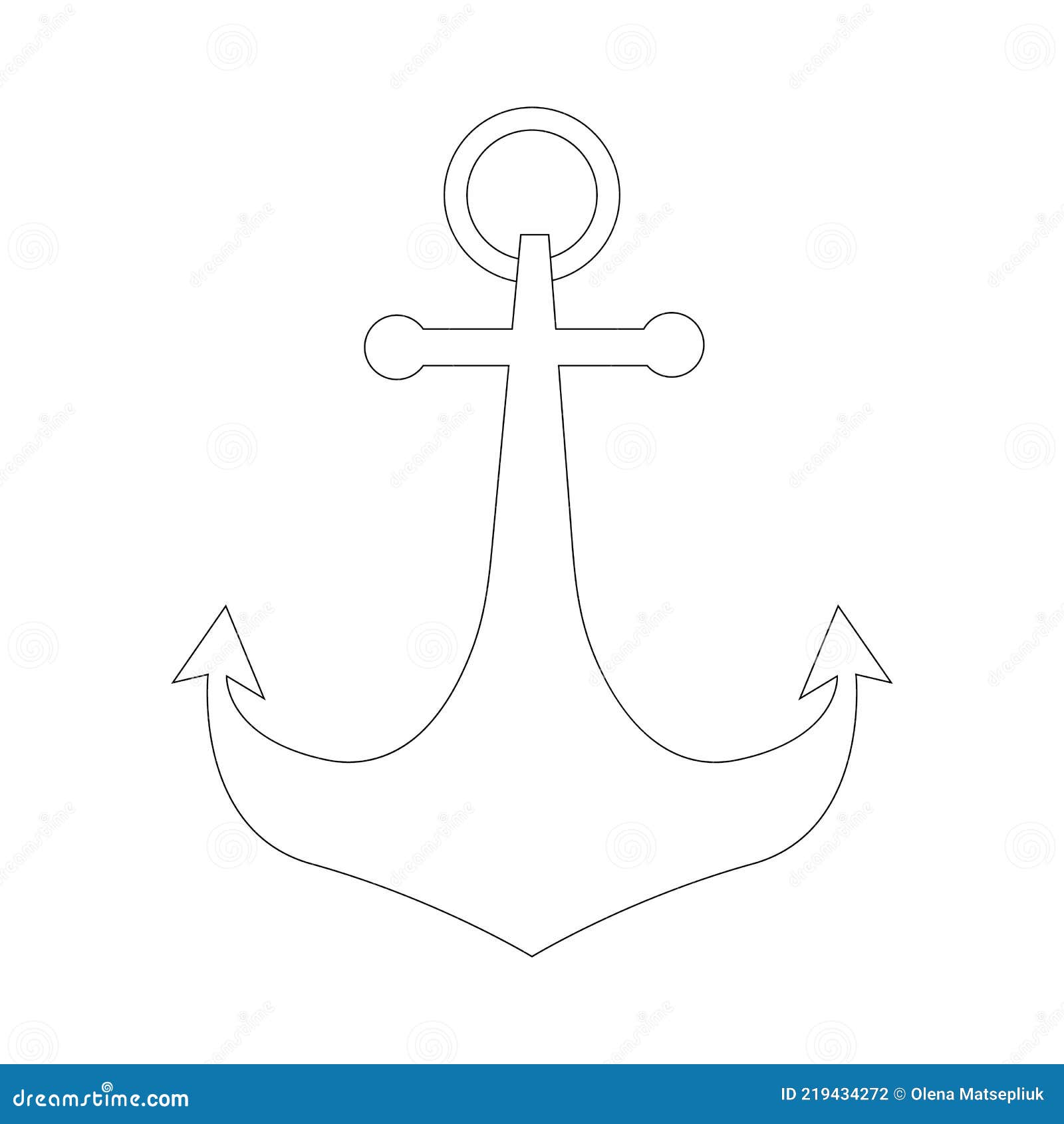 Simple Anchor Icon. Nautical Anchor Mark, Holding the Vessel in Place Stock  Vector - Illustration of equipment, boat: 219434272