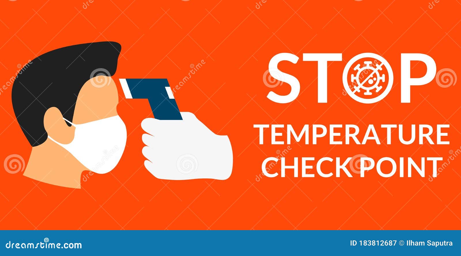 Body temperature check lettering campaign circular