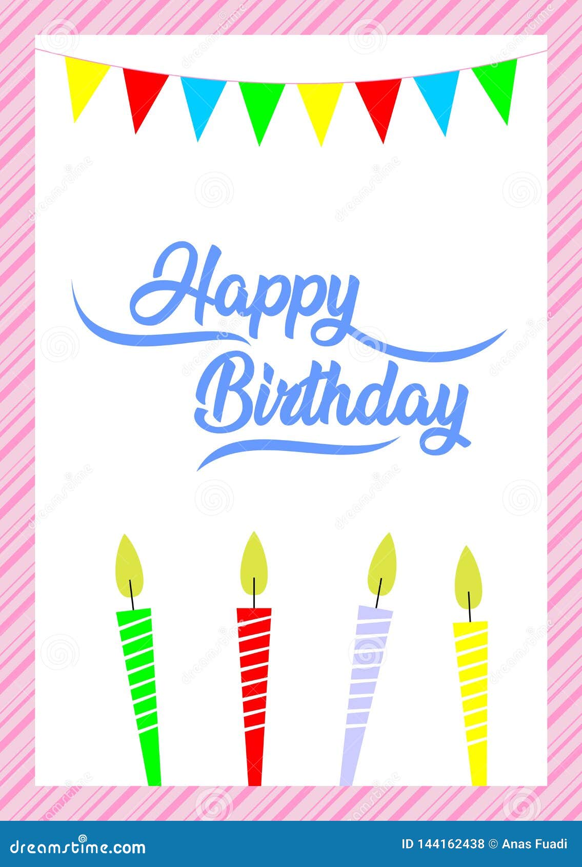 Simple Birthday Card, Happy Birthday To You Stock Illustration ...