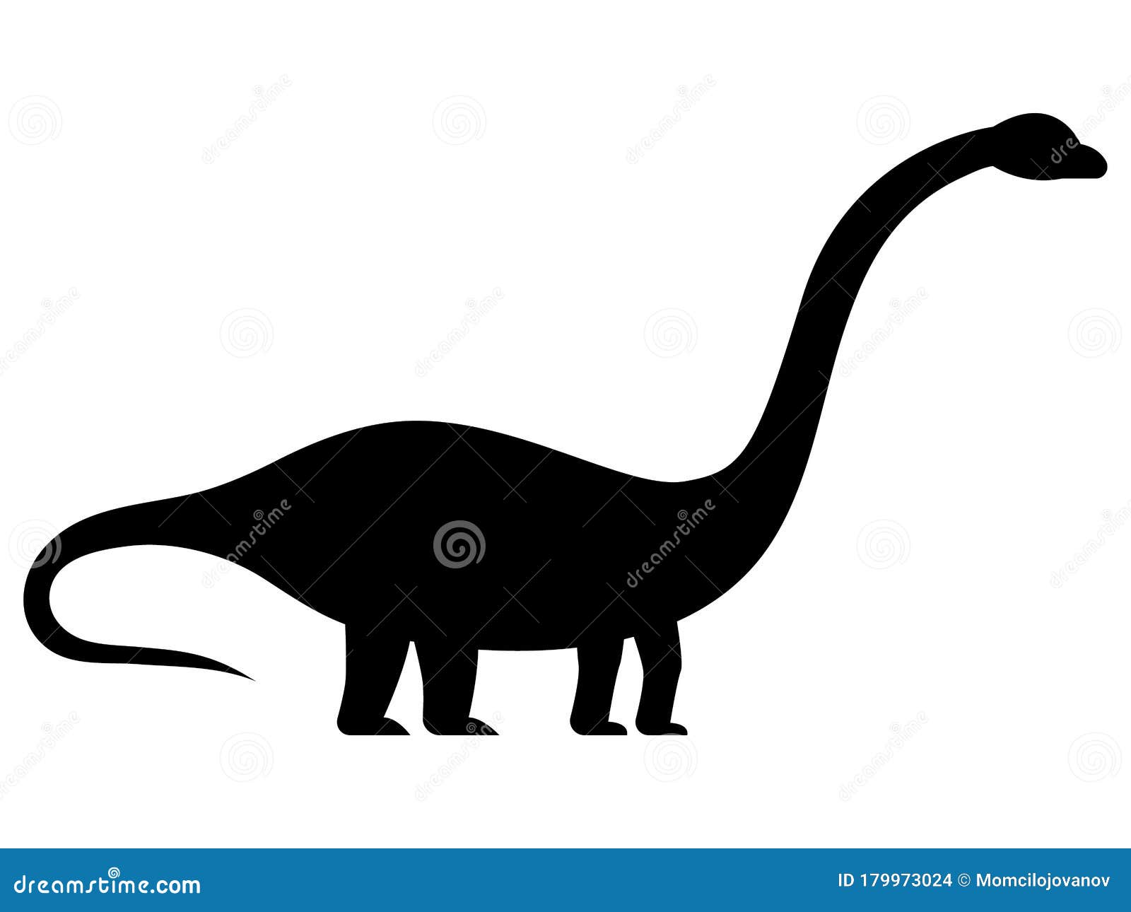 Drawing of a Brachiosaurus stock vector. Illustration of drawing - 179973024