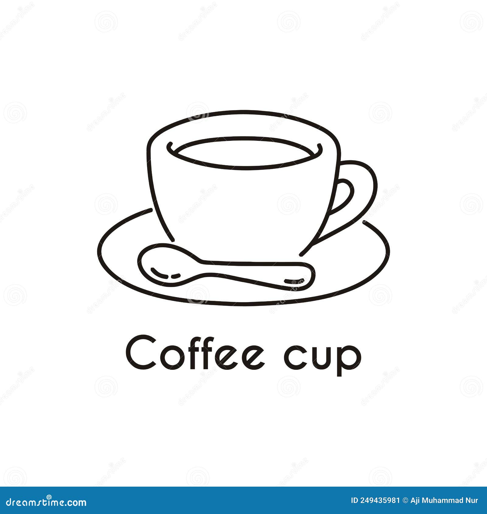 Simple Black Coffee Cup Illustration Stock Vector Illustration of