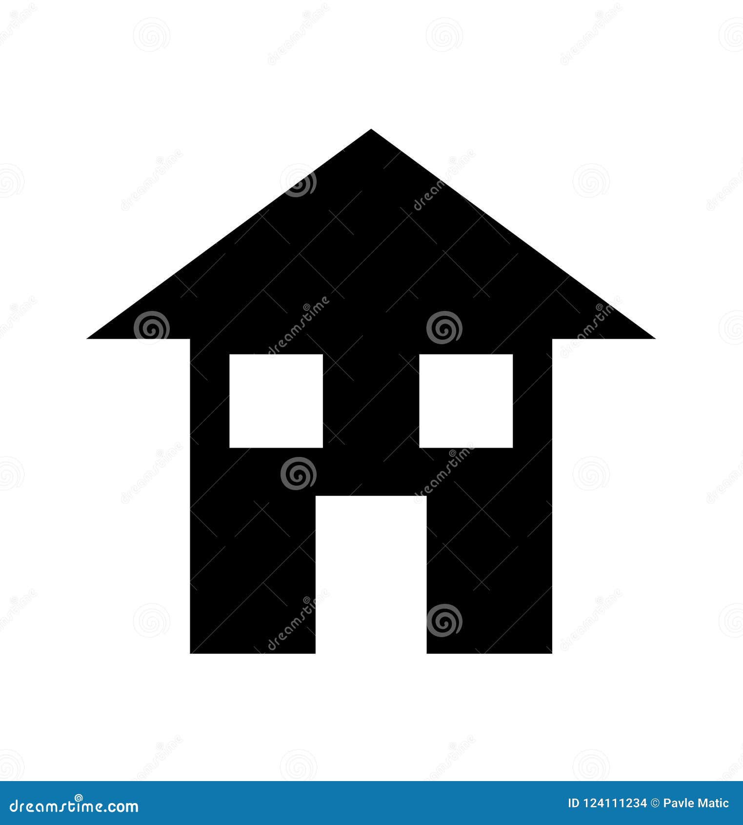 Simple Black Home House Icon Stock Vector - Illustration of property ...