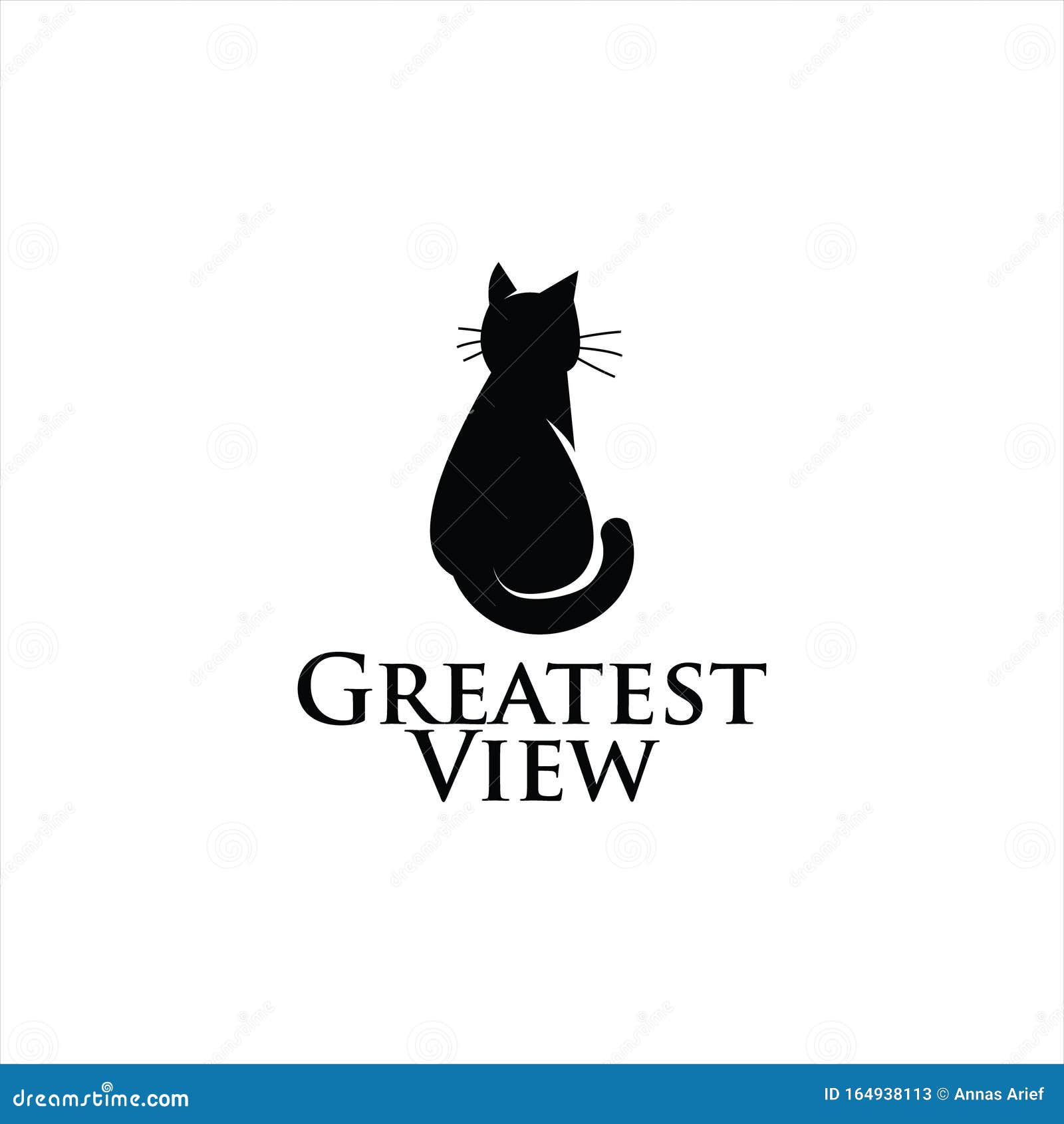 Download Simple Black Modern Cat Silhouette Logo Icon Design Stock ...