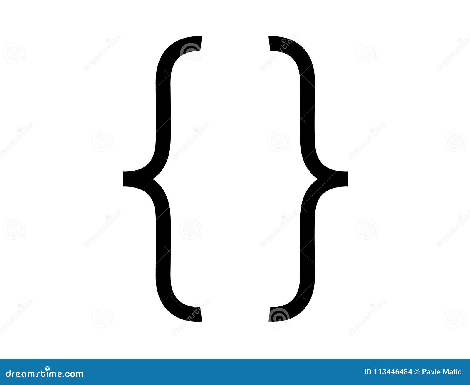 Simple, Black Programming Brackets Symbol Stock Vector