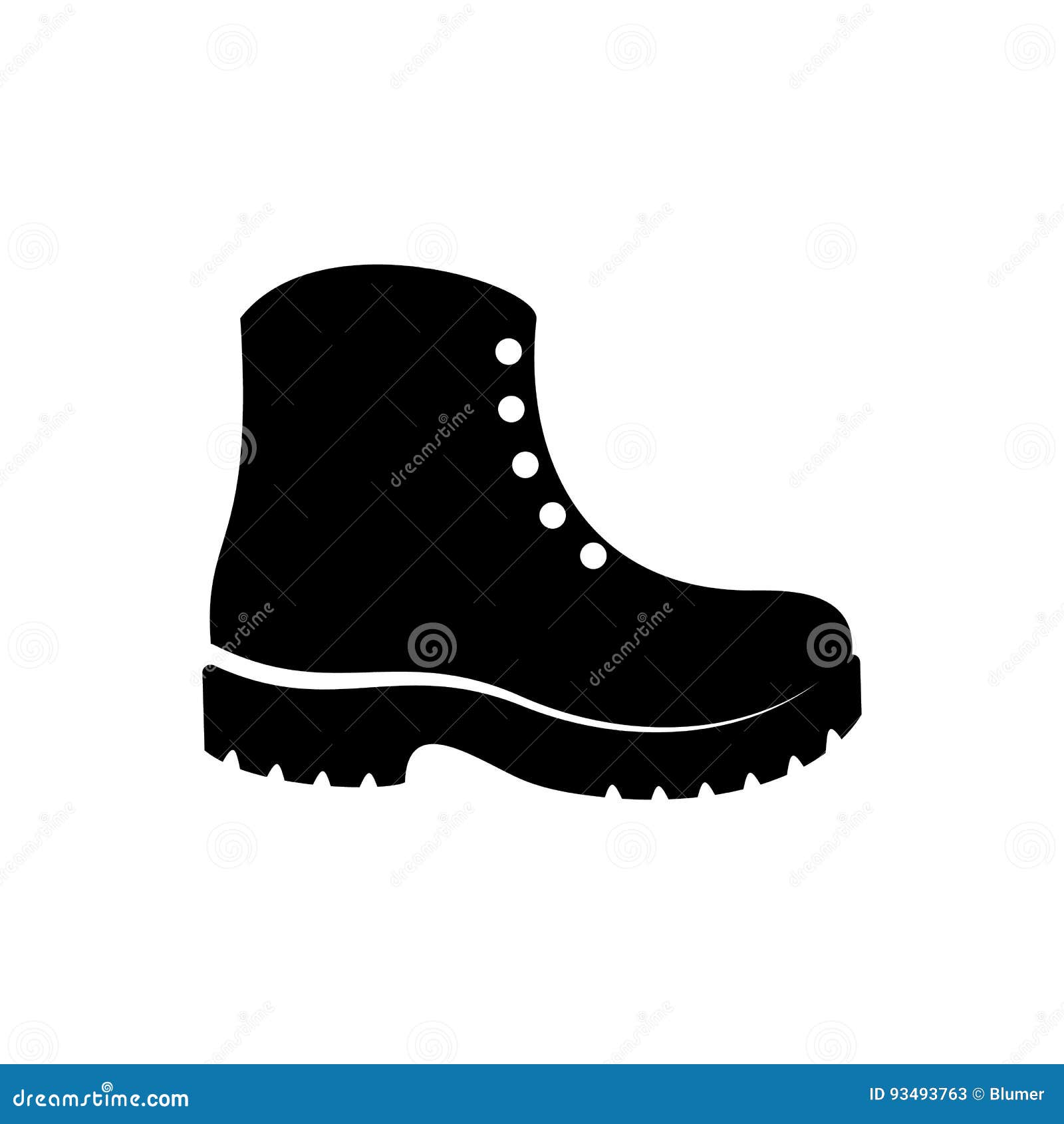 Simple Black Vector Boots Icon Stock Vector - Illustration of camping ...