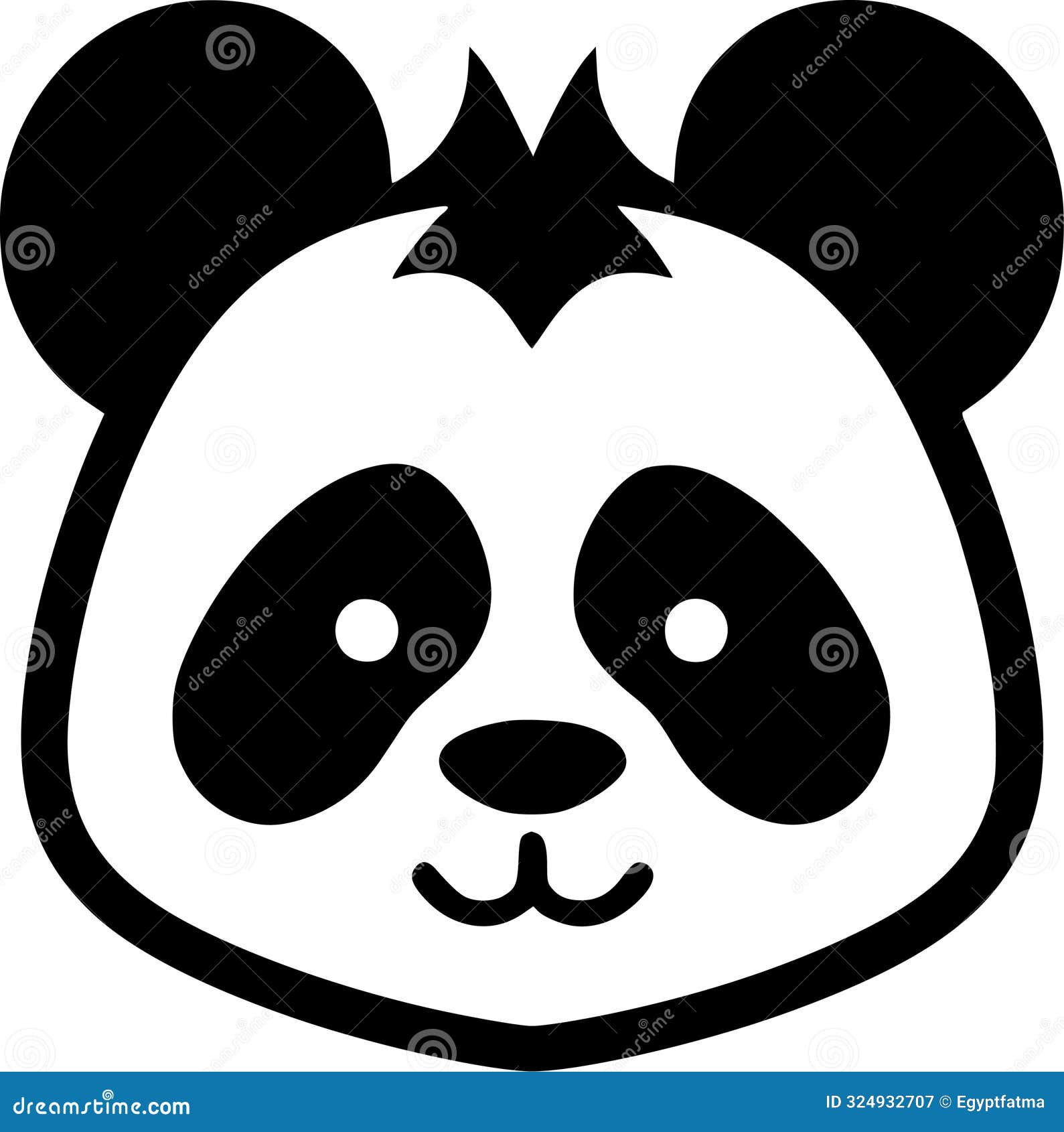 panda - minimalist and flat logo -  