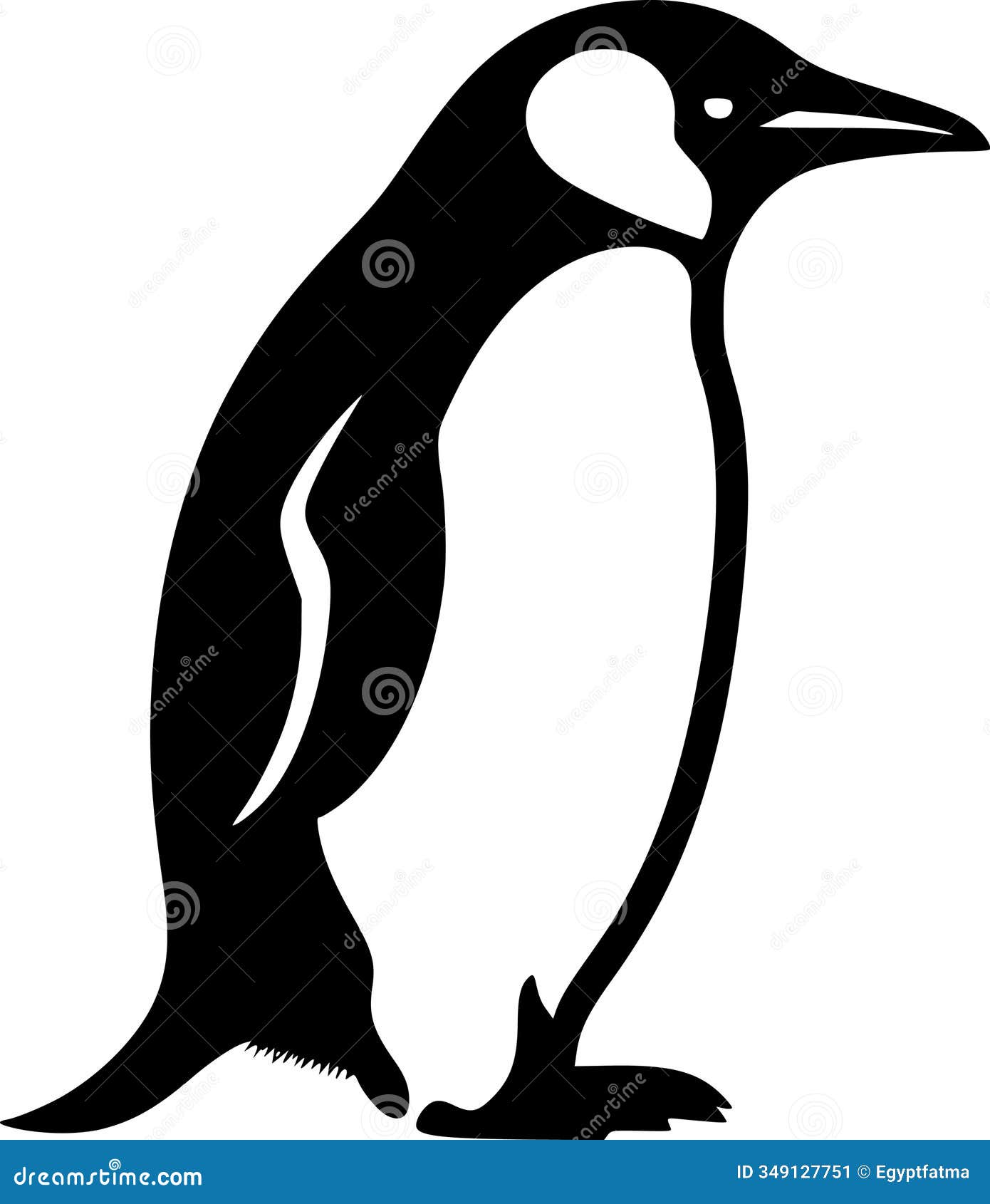 penguin - minimalist and flat logo -  