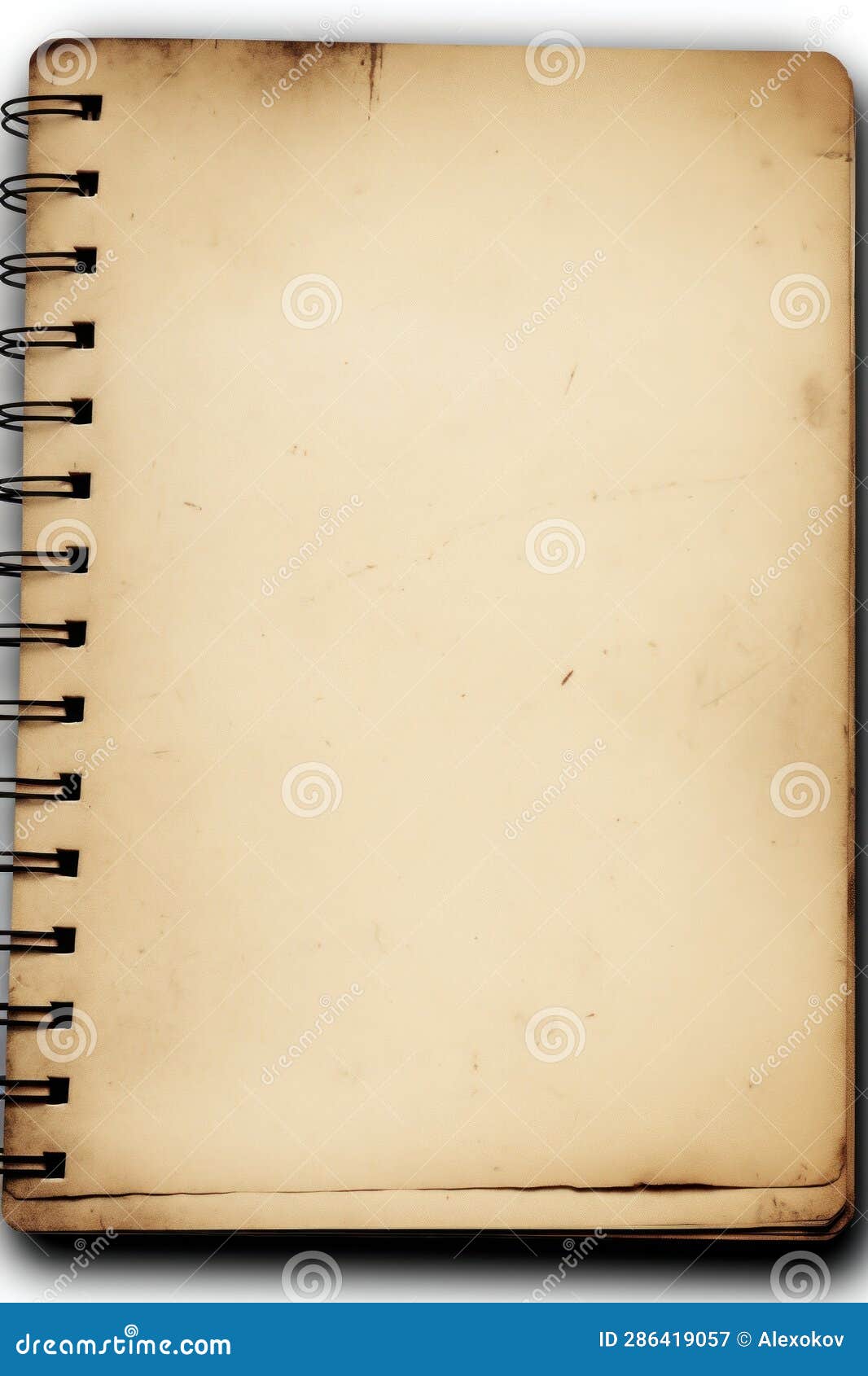Simple Blank Notebook on White Background AI Generated Stock