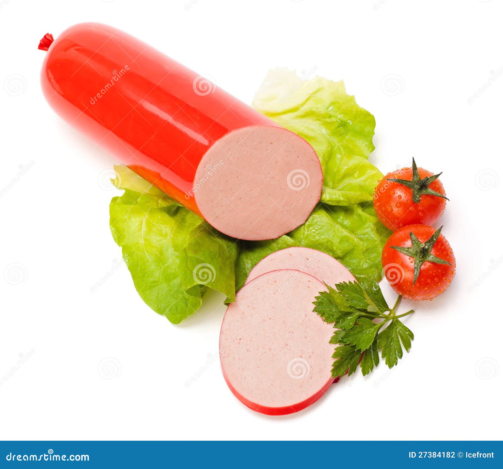 Simple Bologna Sausage and Slices Stock Photo Image of tomato