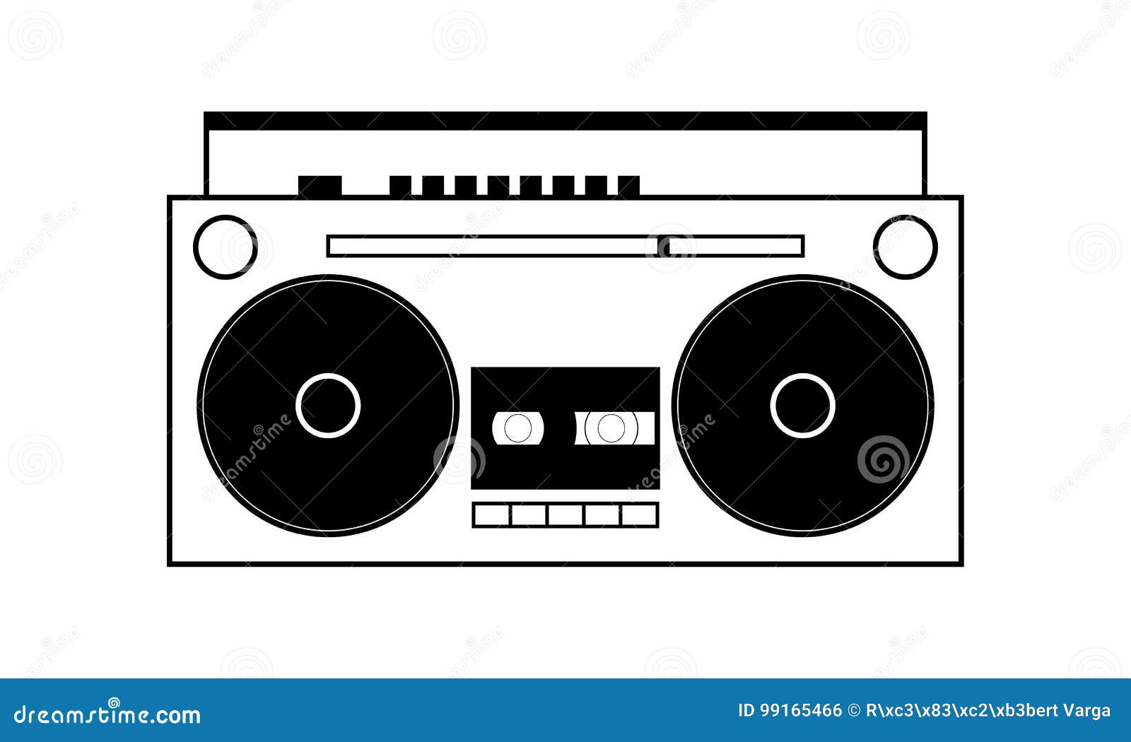 Boombox. Vector Illustration In Cartoon Style On A White Background