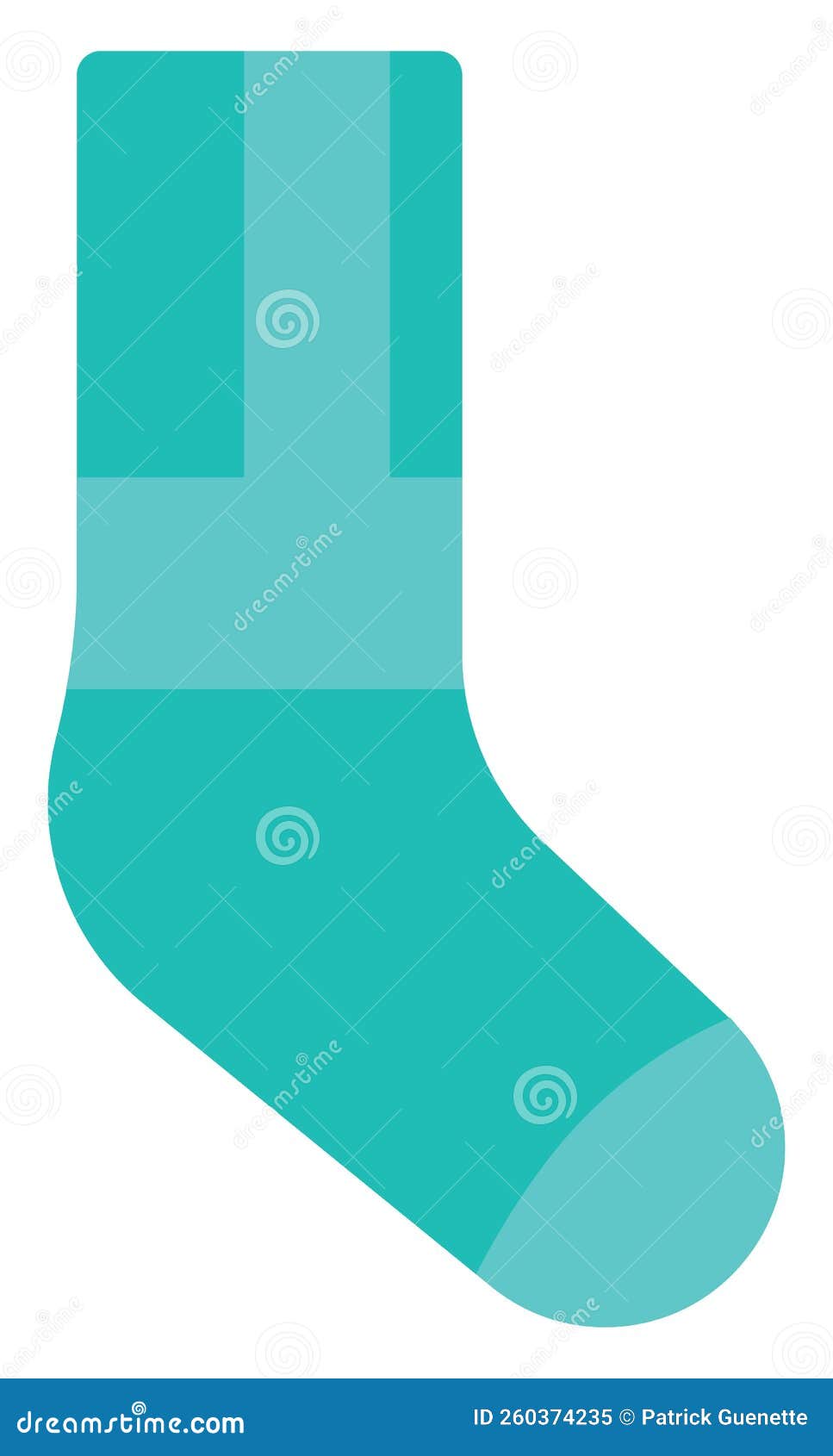 Simple Bright Blue Sock, Icon Stock Vector Illustration of simple