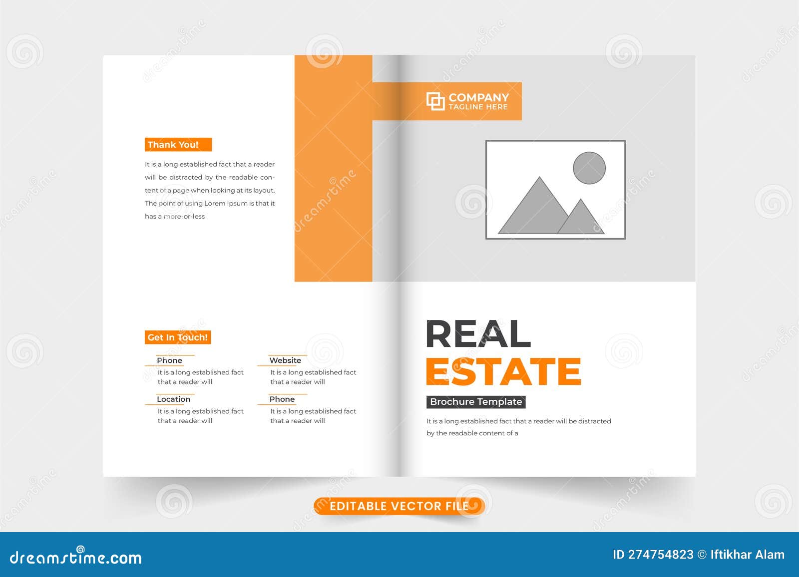 Simple Brochure Cover Decoration for Real Estate Company Marketing ...