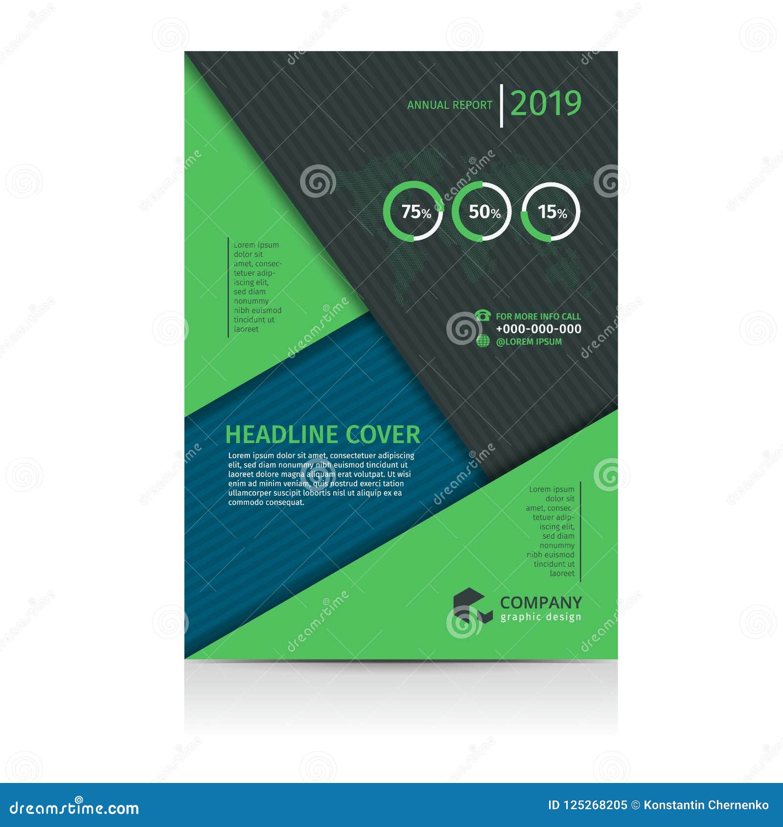 Simple Business Flyer Template A4 Size Design Stock Vector
