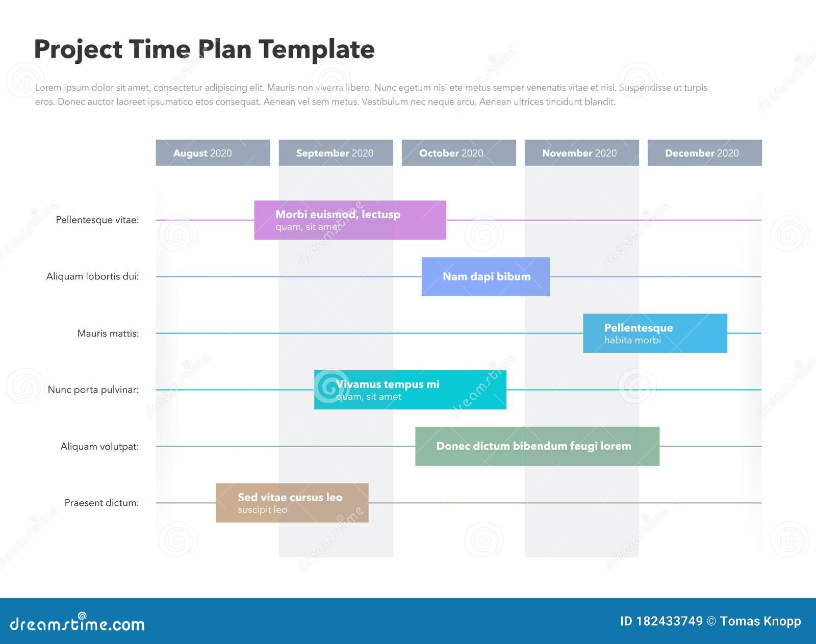 Simple Business Project Time Plan Template with Project Tasks in Within New Business Project Plan Template