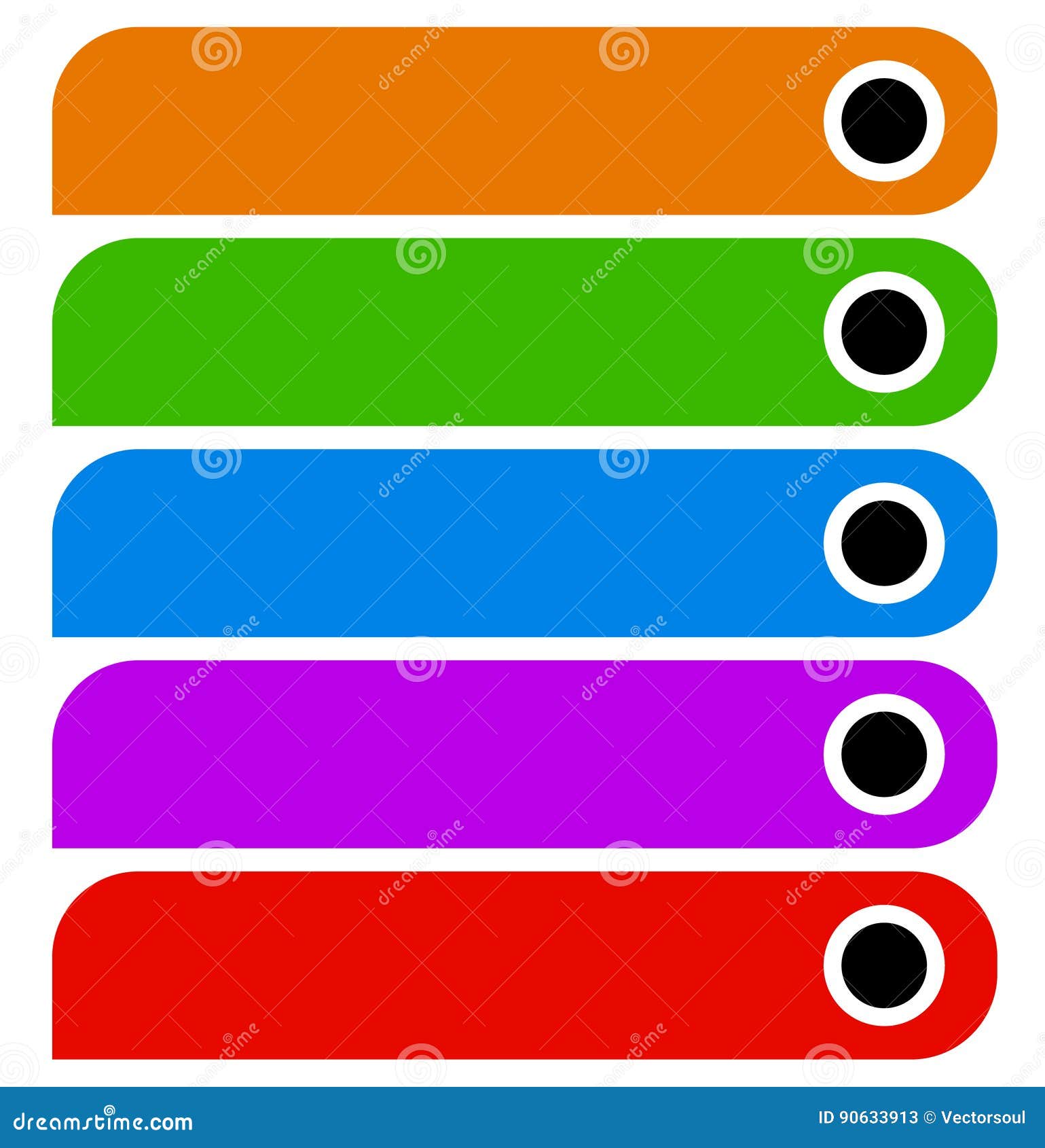 Simple Button (or Banner) Shapes, Background in 5 Matching Color Stock ...