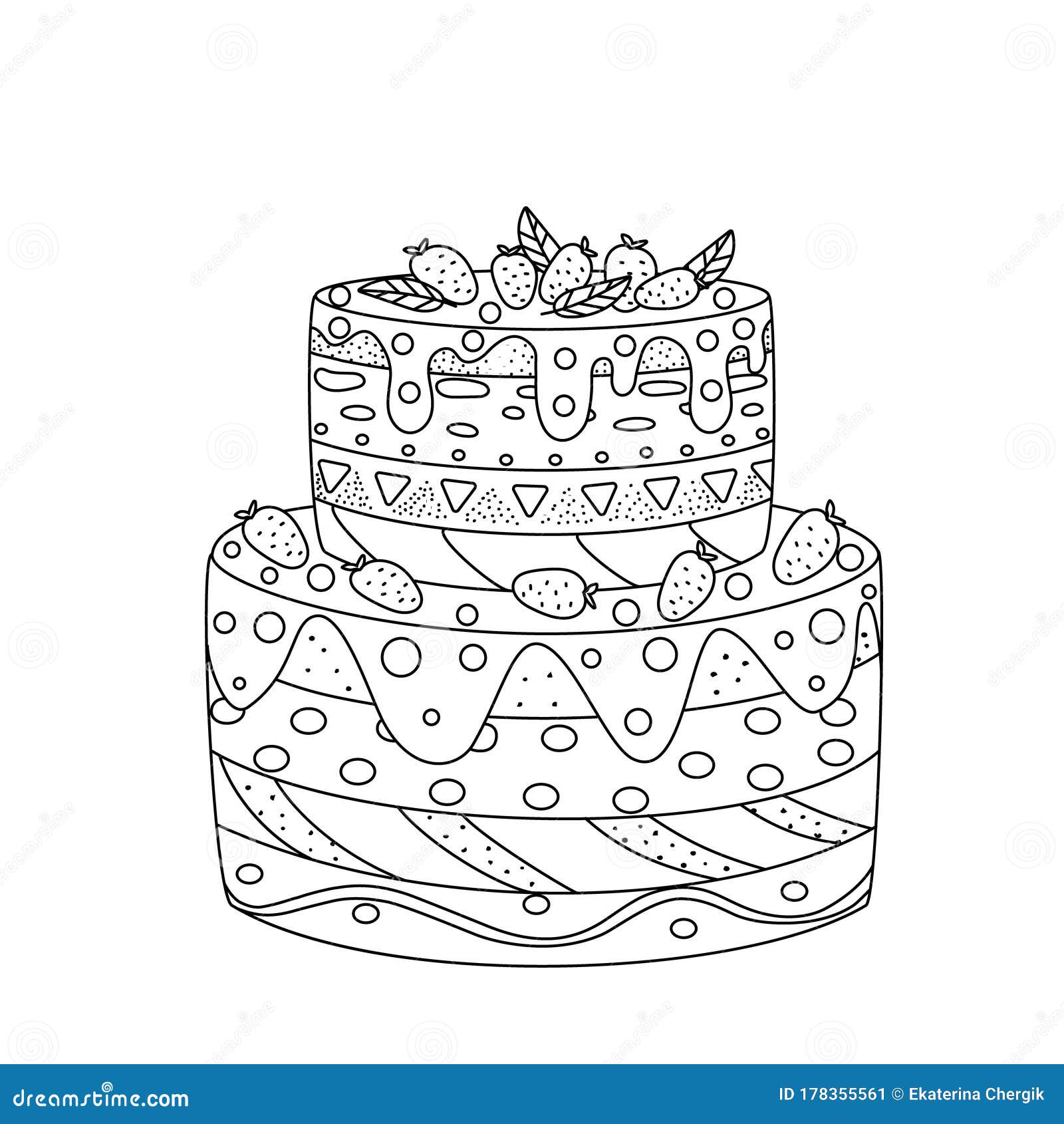 How To Draw A Cake  A Scrumptious 3 Layer Cake Drawing