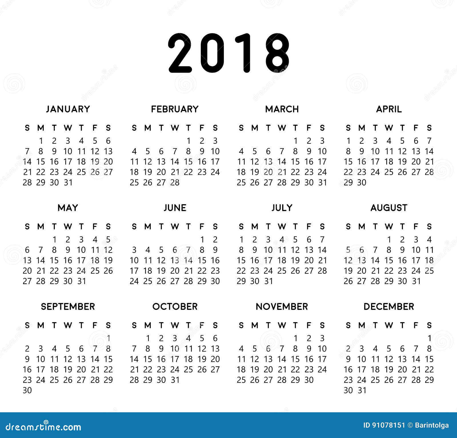 18 Simple Calendar Stock Vector Illustration Of Office 18 Simple Calendar Stock Vector Illustration Of Office