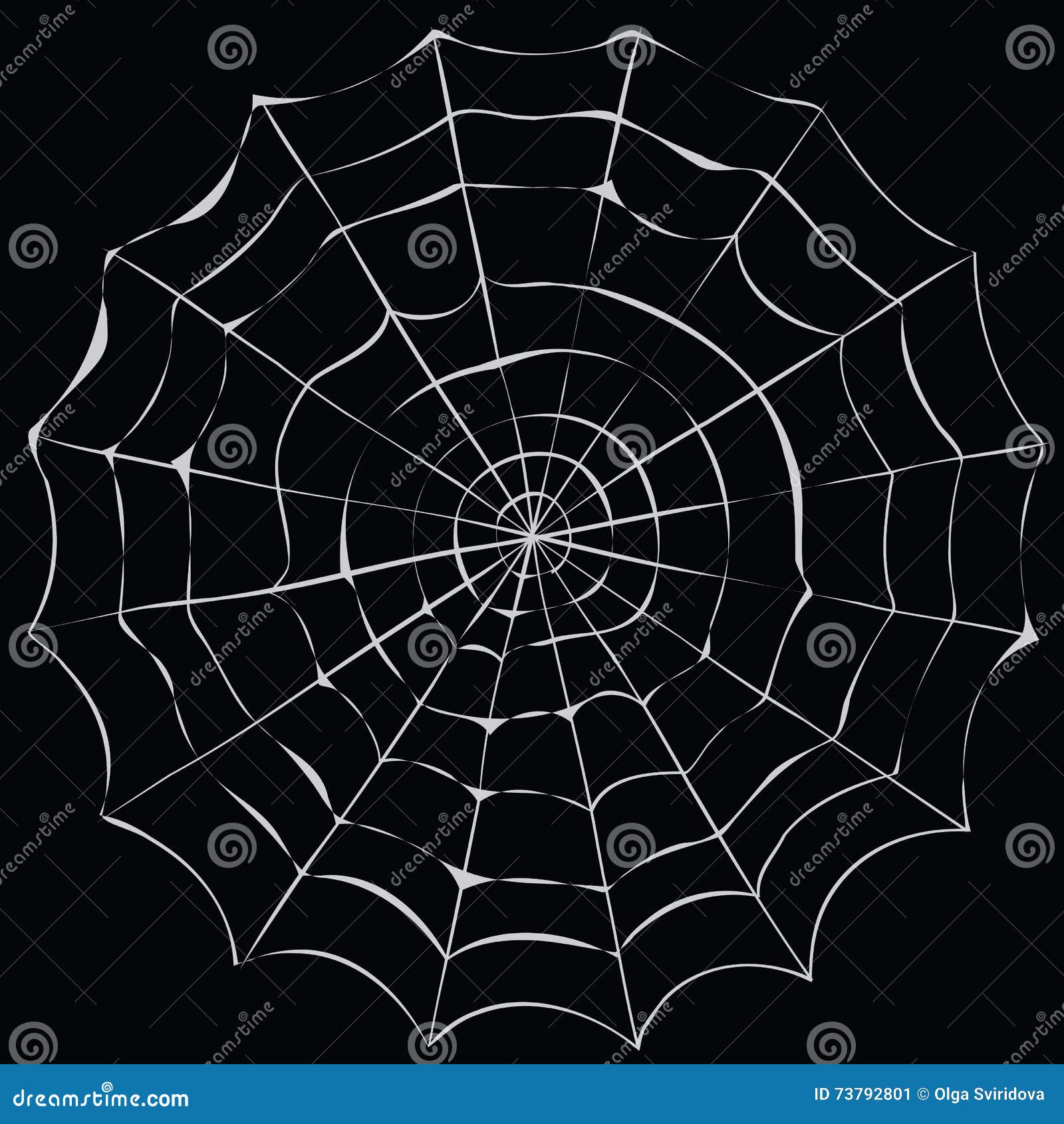 Simple cartoon spider web stock vector. Illustration of scary - 73792801