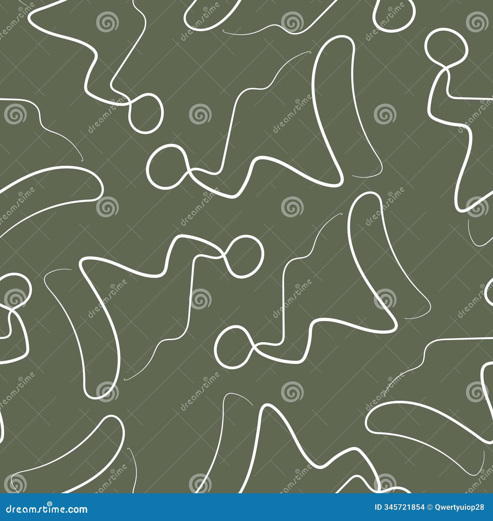 unusual santa claus hat drawn in line art style on a green background