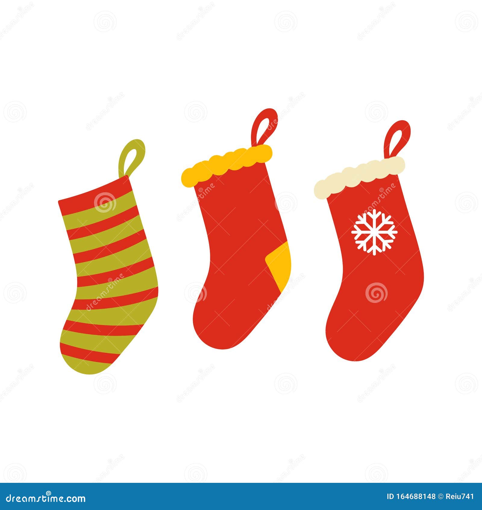 Simple Christmas Stocking Illustrations Stock Vector - Illustration of ...