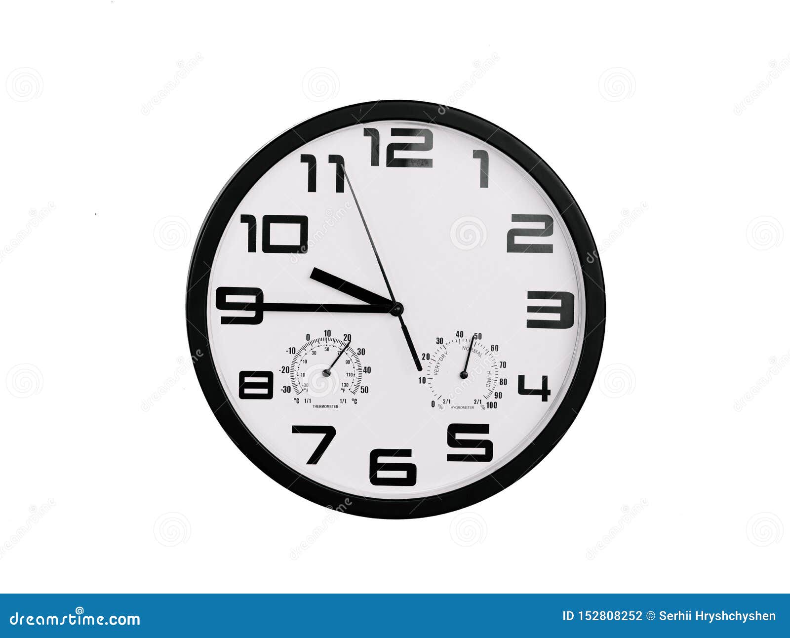 Simple Classic Black And White Round Wall Clock Isolated On White simple-classic-black-and-white-round-wall-clock-isolated-on-white