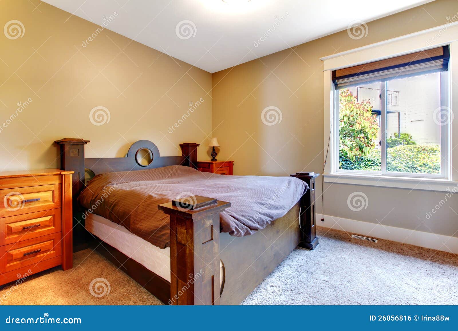 Simple Classic New Bedrom with Nice Bed Stock Photo Image of estate