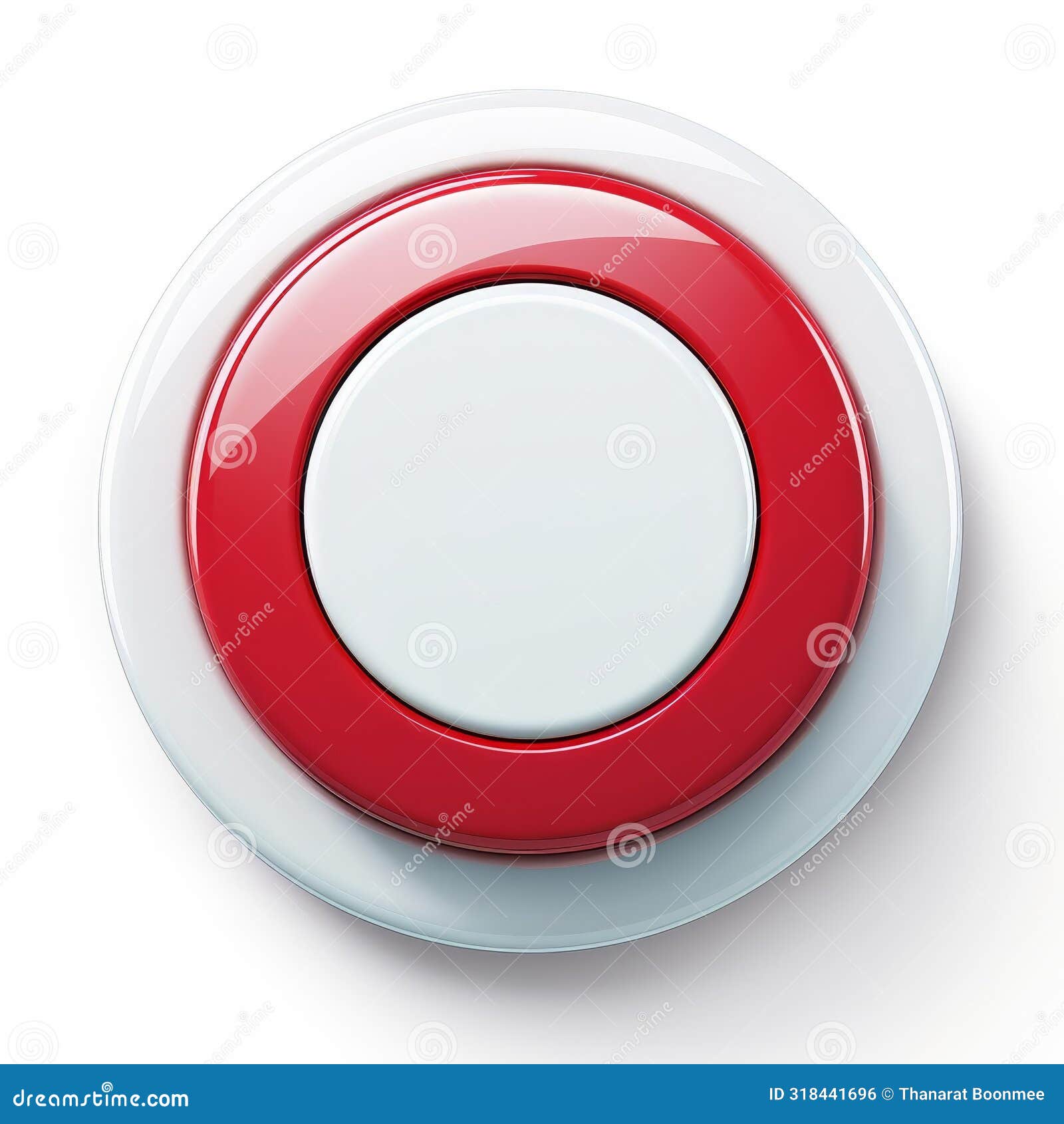 a simple and clear image of an easy button on a white background, ai generated