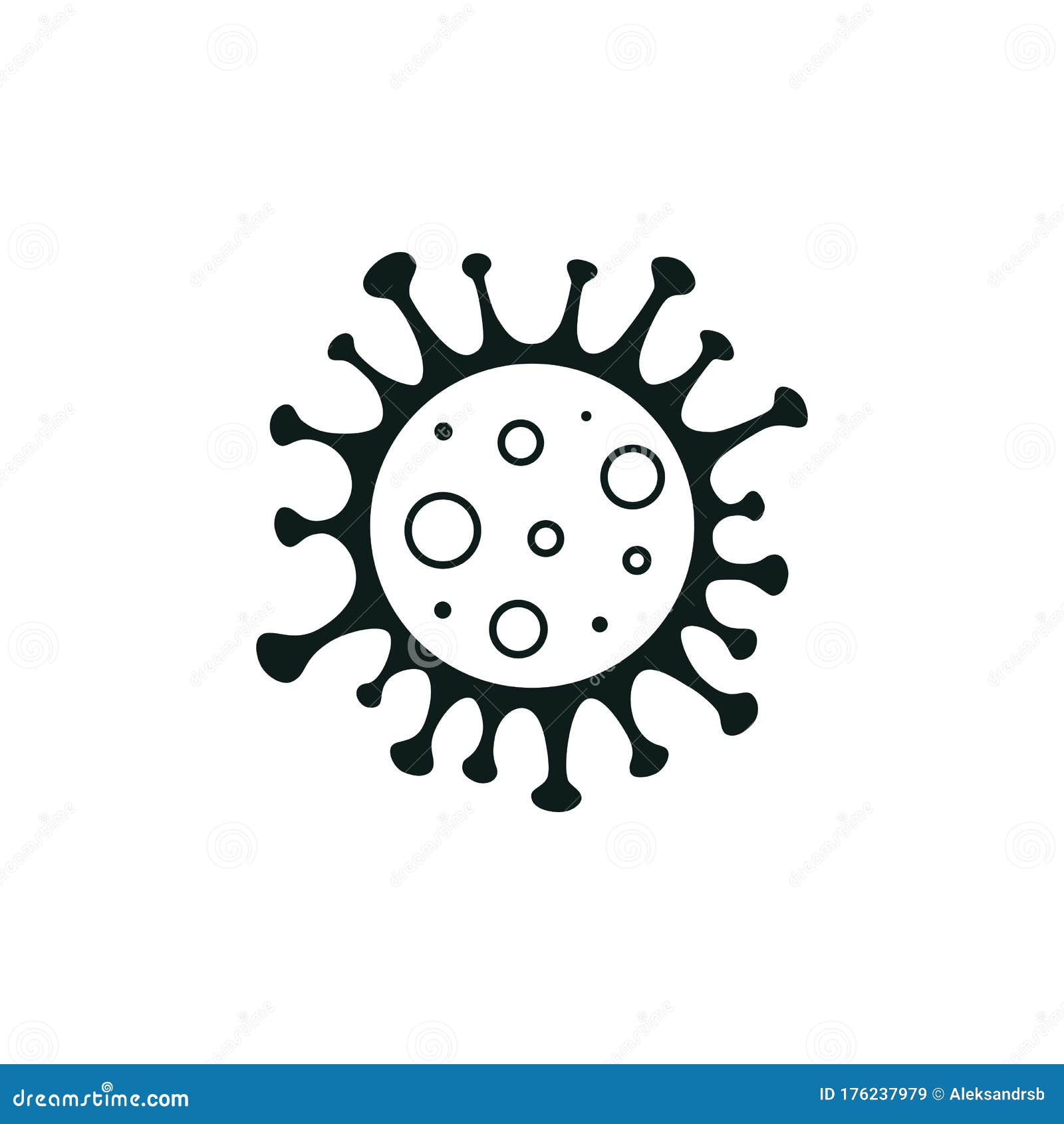 Simple Coronavirus Covid 19 Icon. Vector Illustration for Your Projects ...