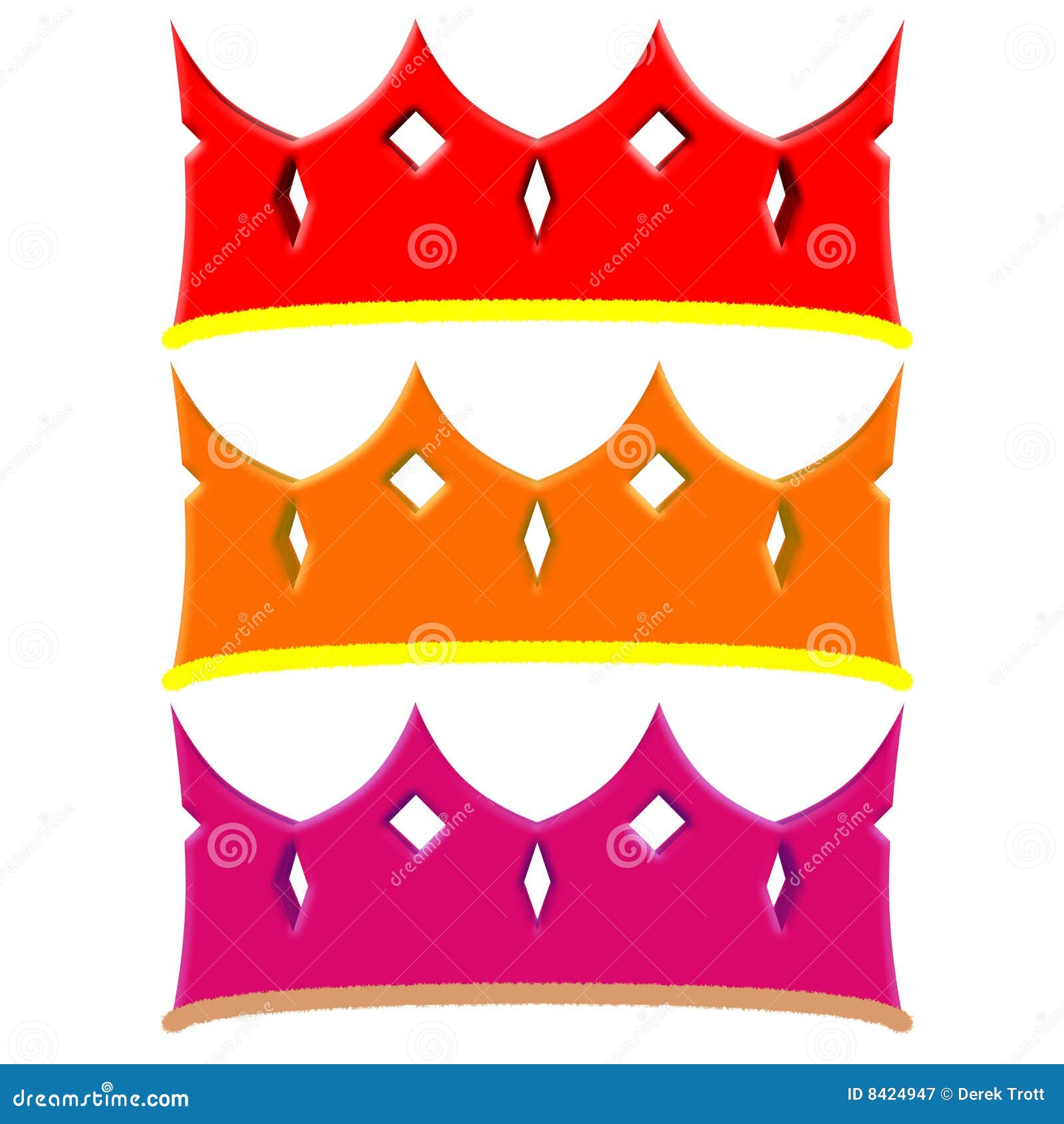 Three crowns stock illustration. Illustration of wealth 8424947