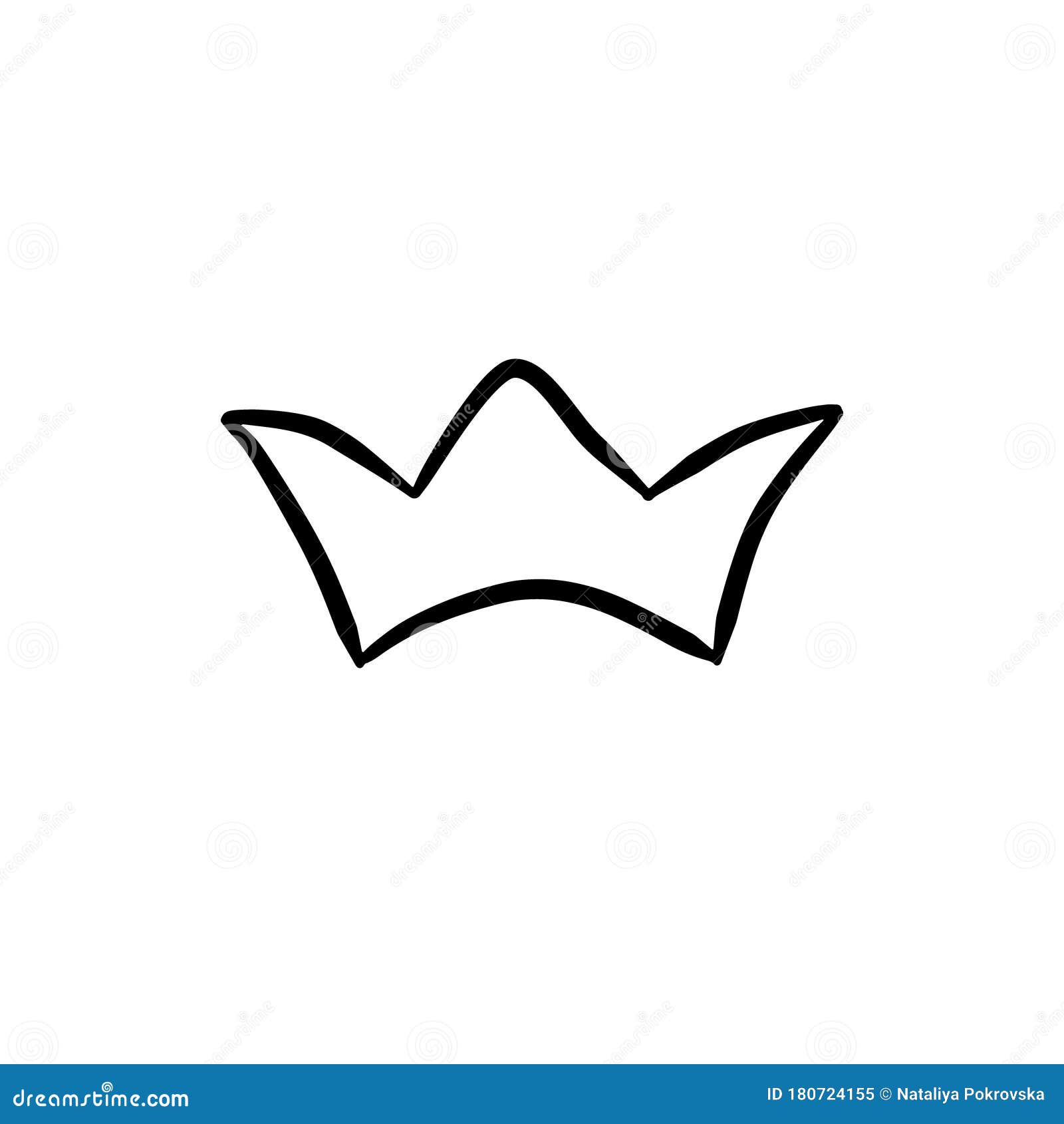 Simple Crown Isolated on White Background. Vector Illustartion in ...