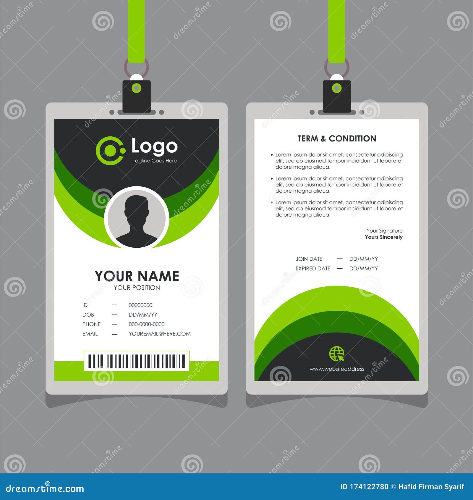 green card format