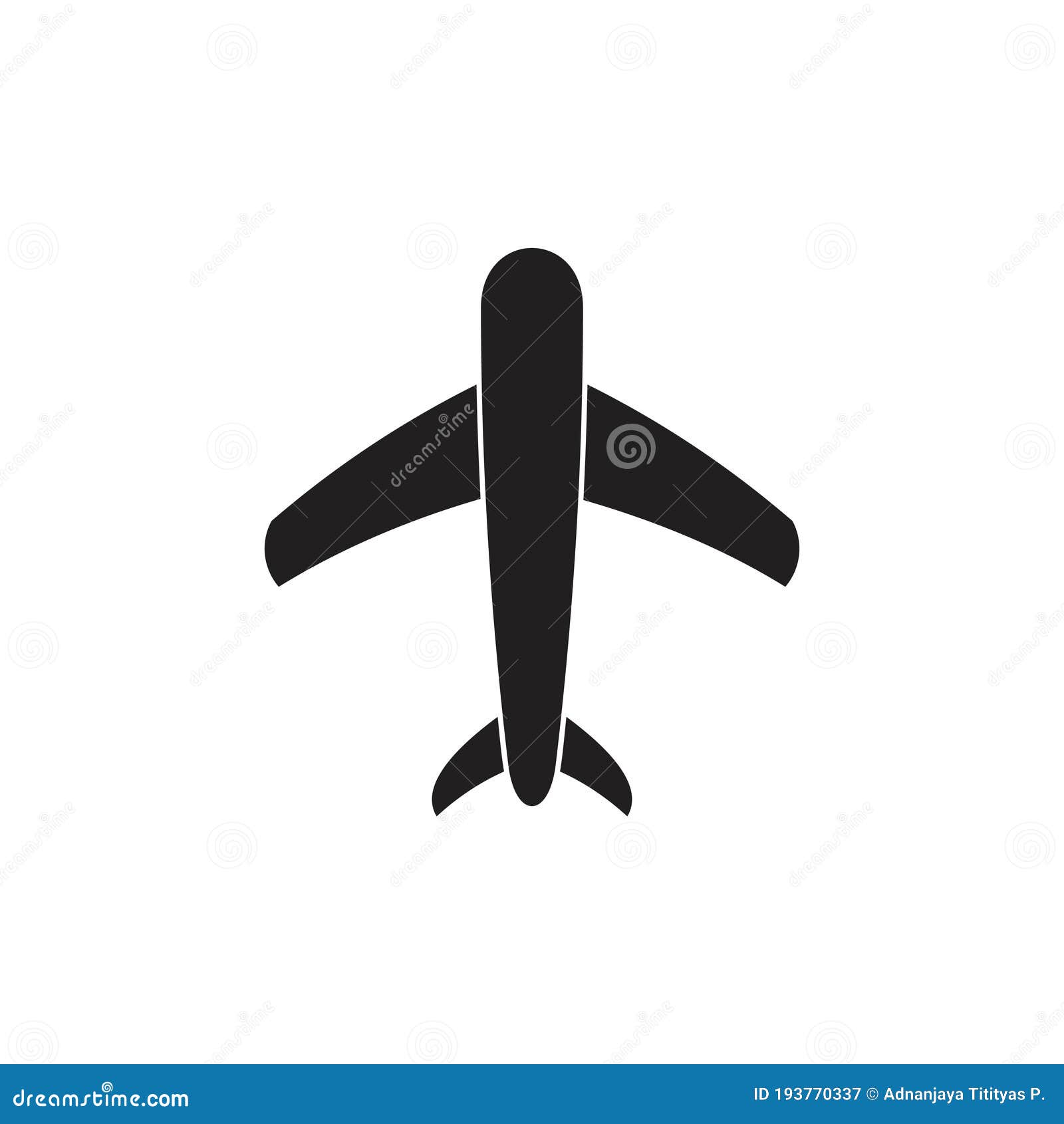 Simple Cute Airplane Symbol Icon Vector Stock Vector - Illustration of ...