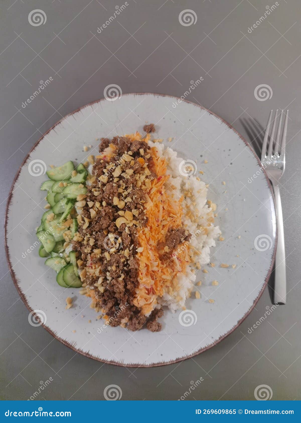 Simple and Delicious Homemade Food Stock Image - Image of salad, curry
