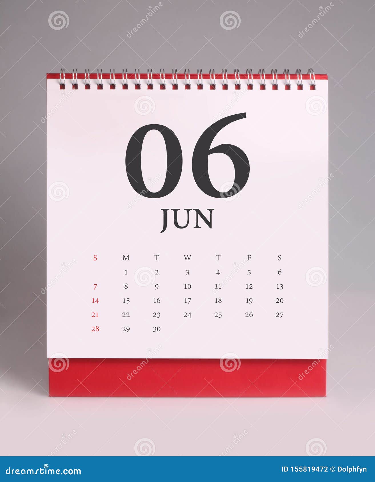 Simple Desk Calendar 2020 June Stock Photo Image of calendar