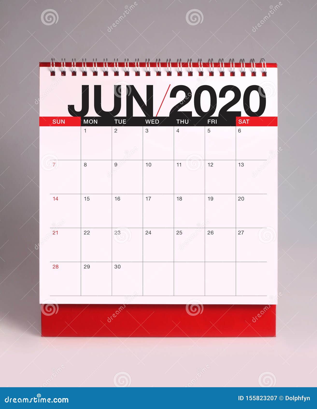 Simple Desk Calendar 2020 June Stock Image Image of desk, 2020