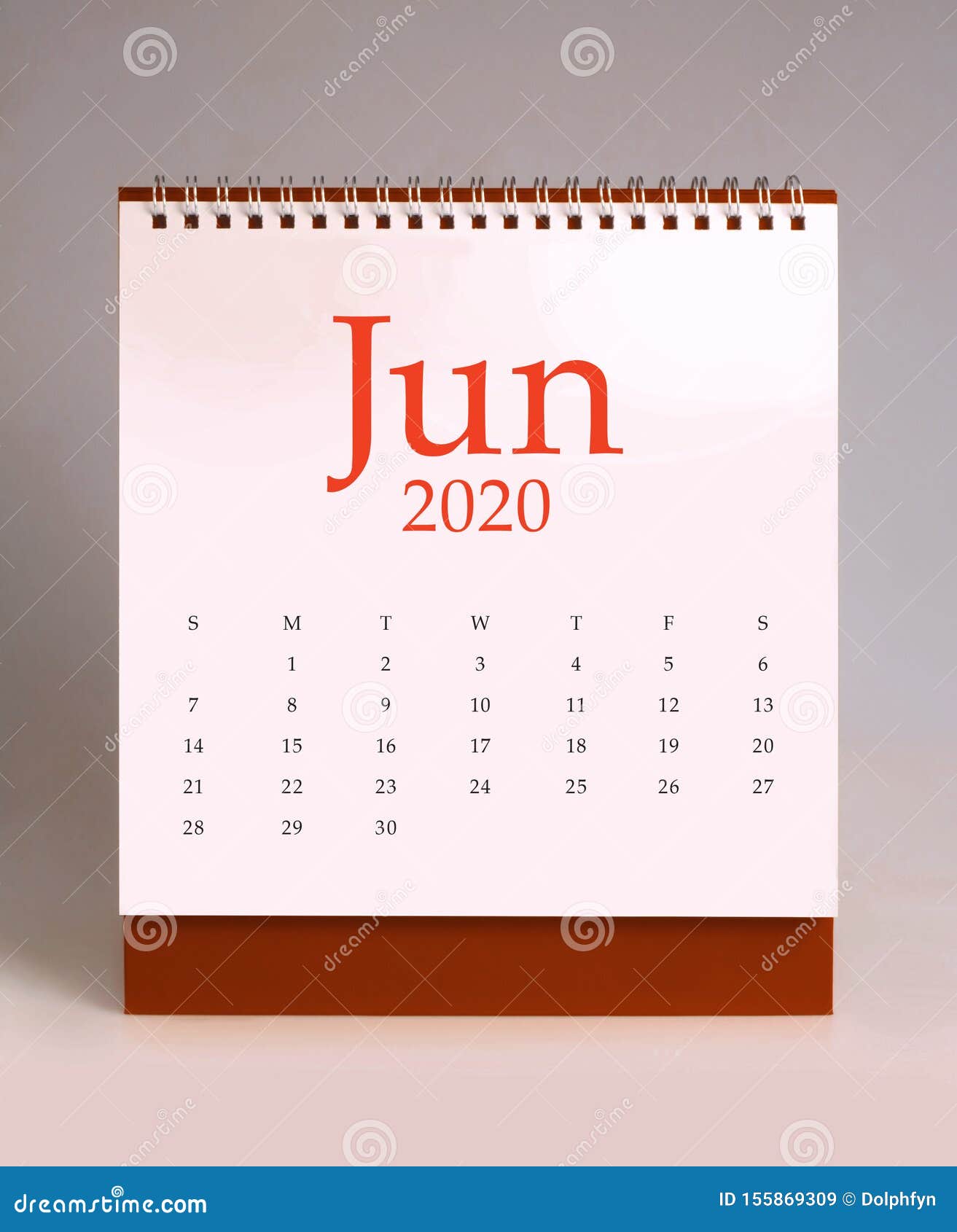 Simple Desk Calendar 2020 June Stock Image Image of simple, year