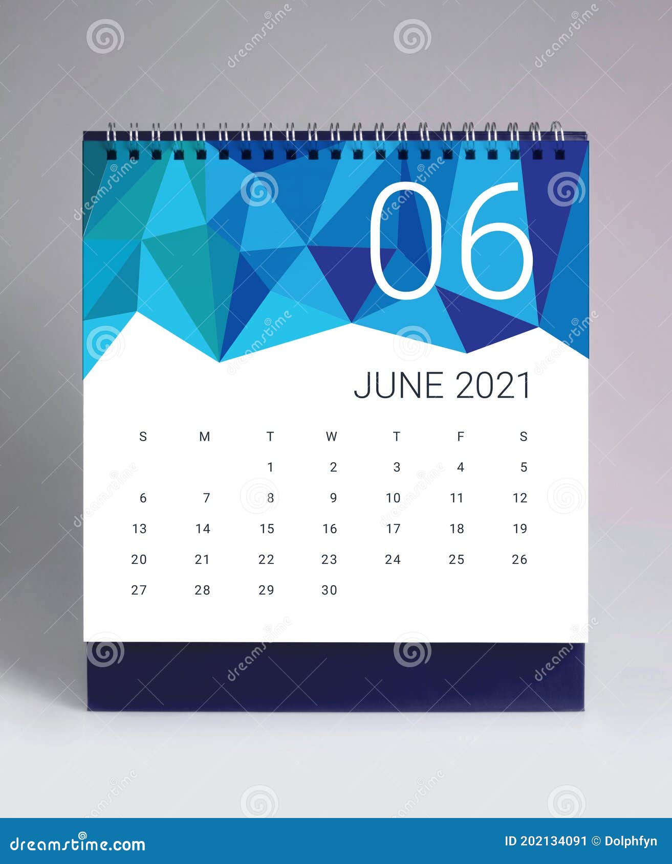 Simple Desk Calendar 2021 June Stock Image Image of standing, year
