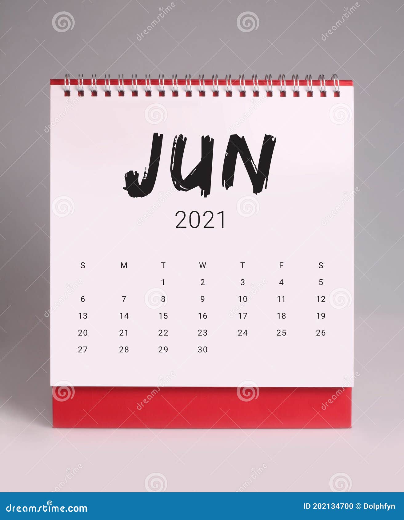 Simple Desk Calendar 2021 June Stock Photo Image of month, simple