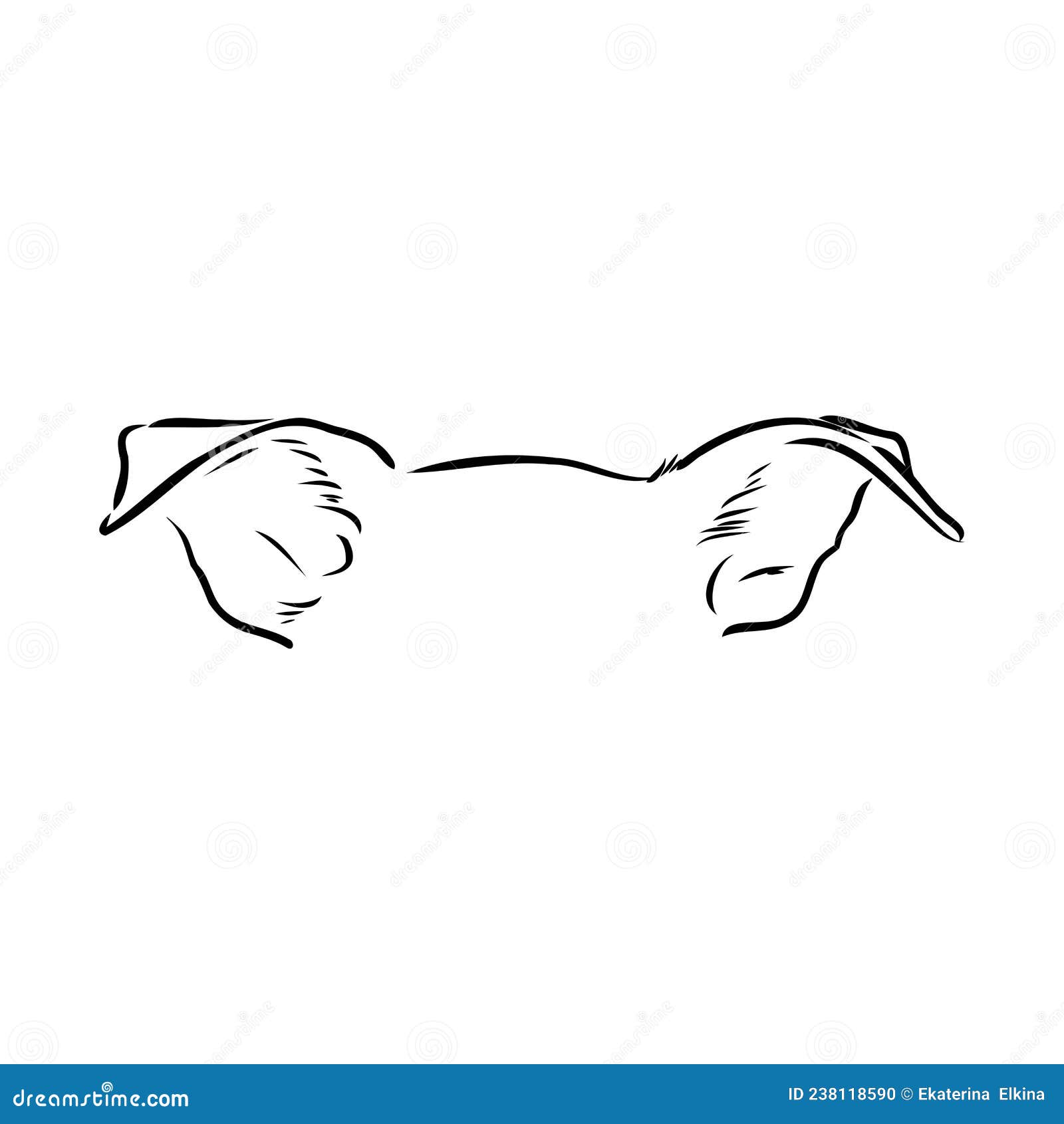 Simple Dog. Vector Illustration Stock Vector Illustration of muzzle