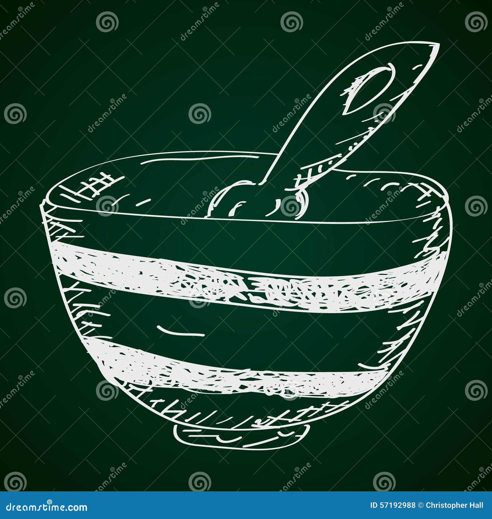 Simple doodle of a bowl stock vector. Illustration of bowl - 57192988