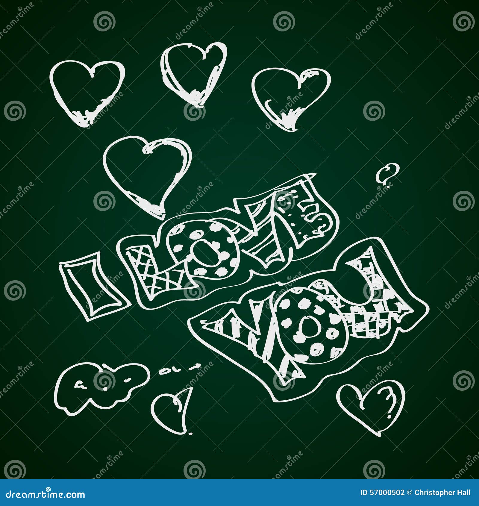 Simple Doodle Of I Love You Stock Vector Image 57000502