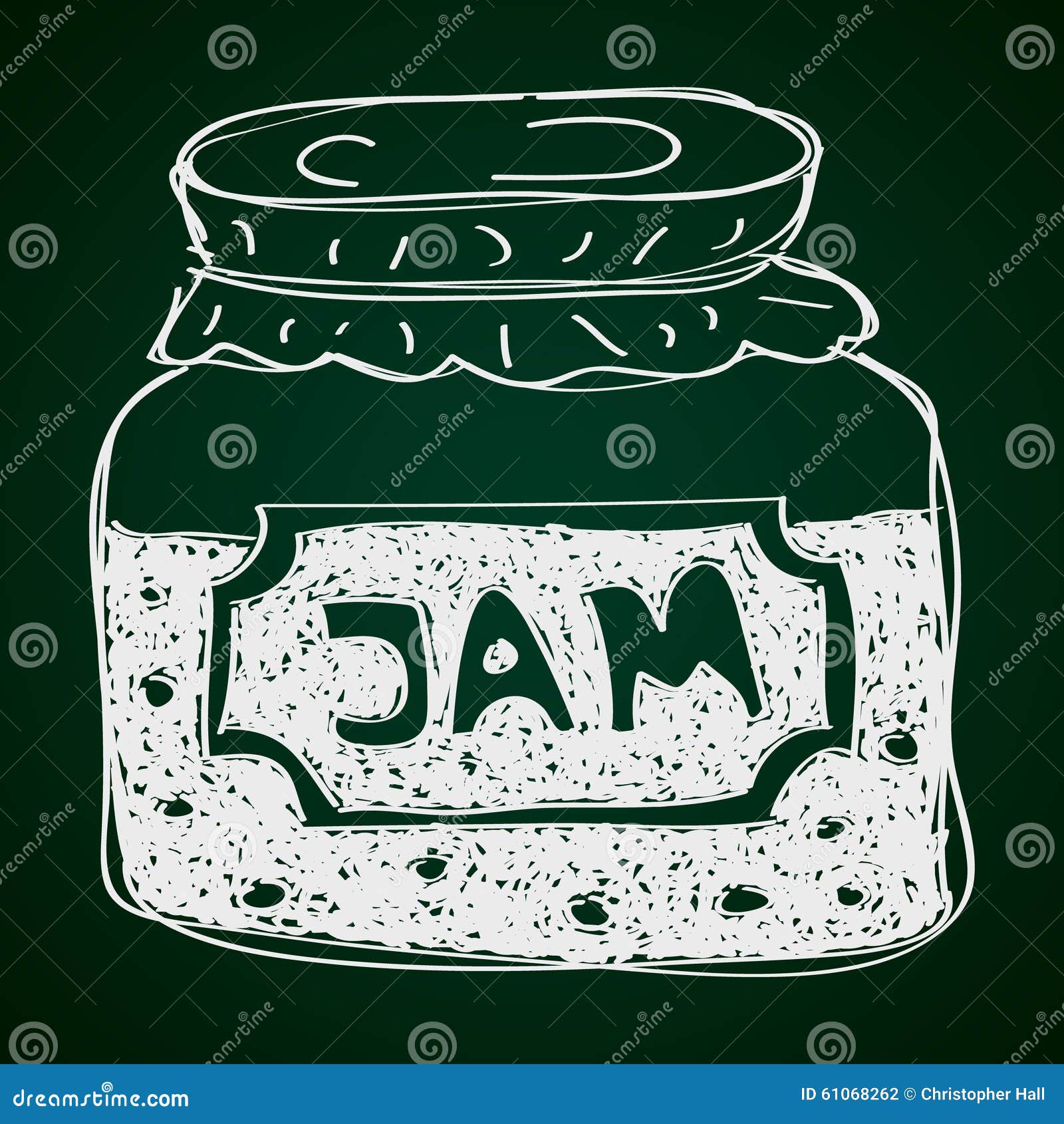 Simple doodle of a jam jar stock illustration. Illustration of doodle