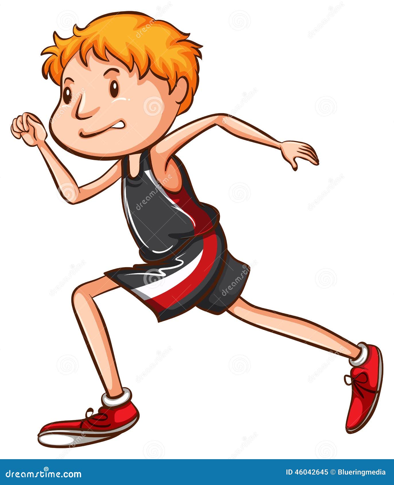 A Simple Drawing of a Boy Running Stock Vector - Illustration of runner,  contest: 46042645