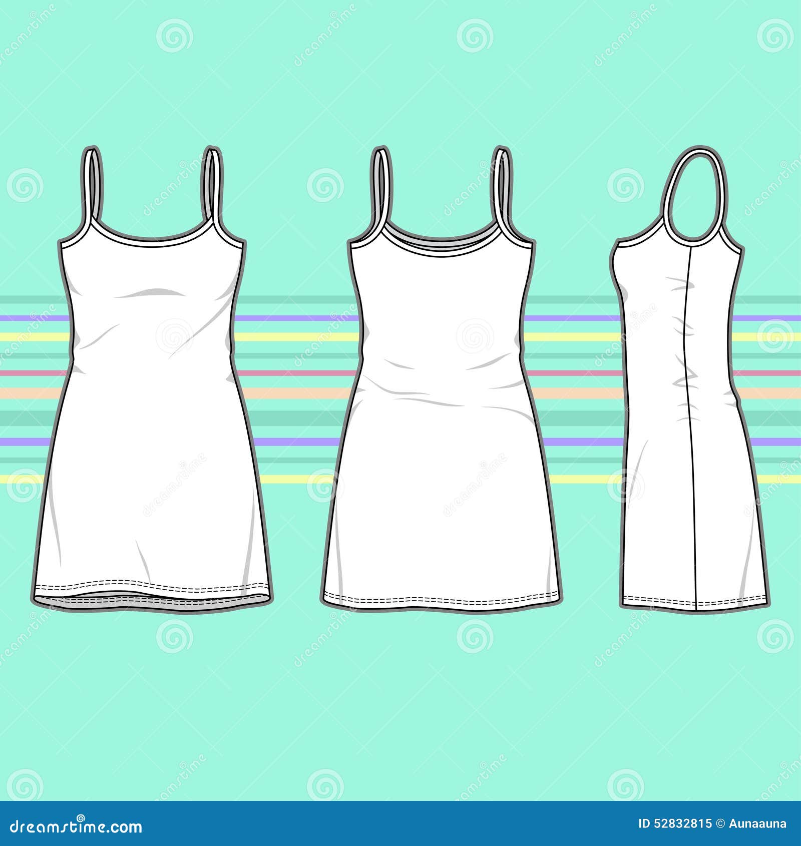Simple dress stock vector. Illustration of chemise, female - 52832815