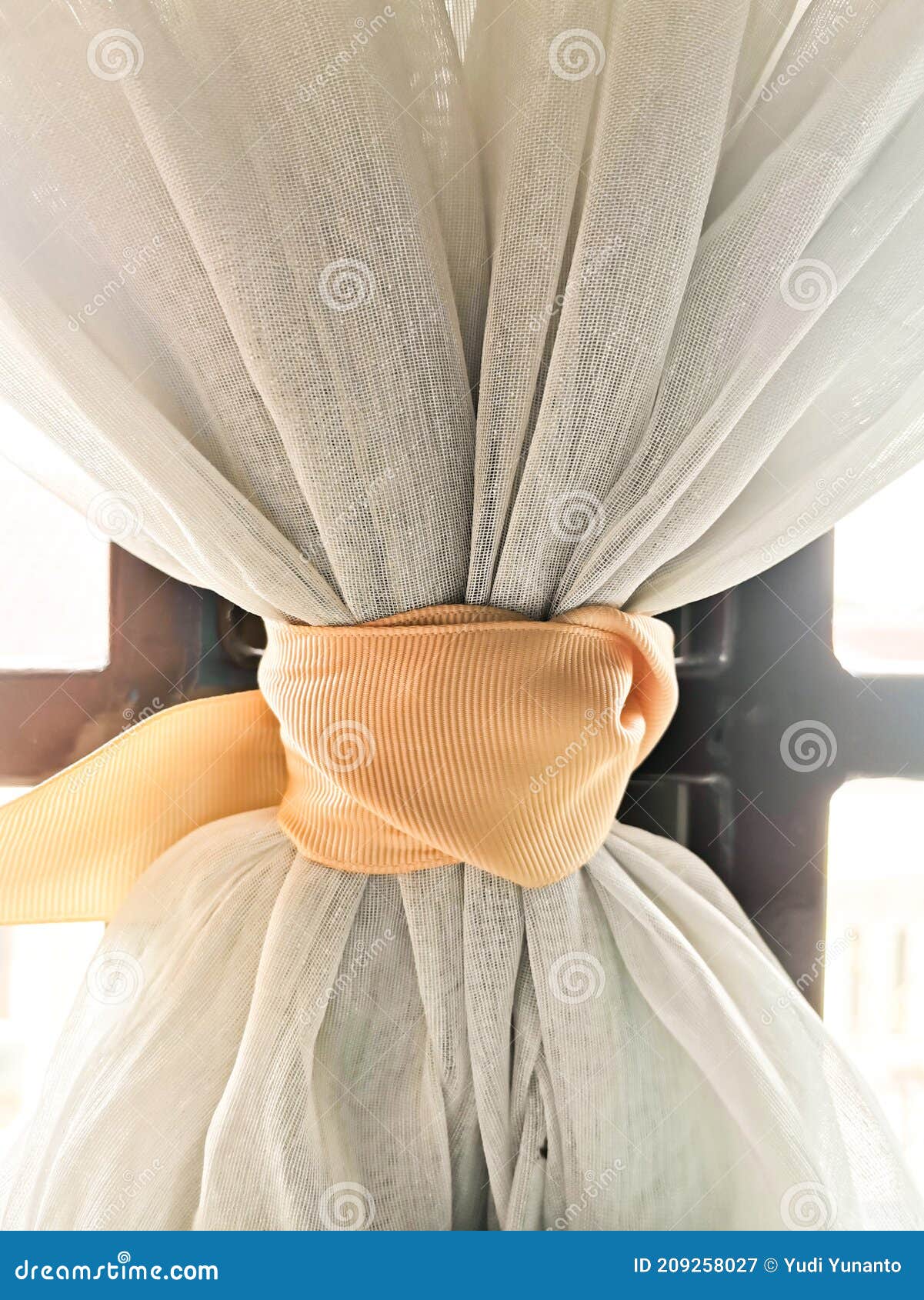 Simple and Elegant Window Curtain Knotting Stock Image Image of