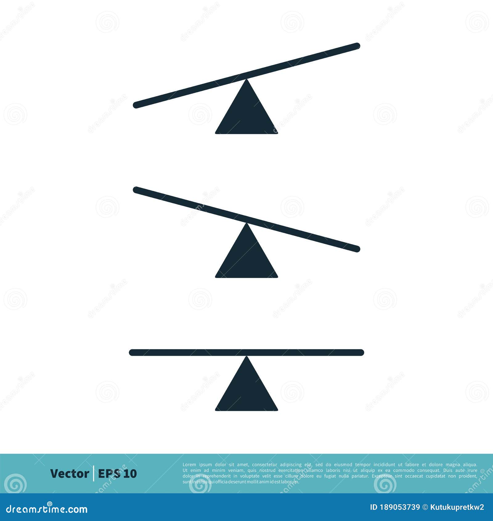 Simple Equal Scale Icon Vector Logo Template Illustration Design